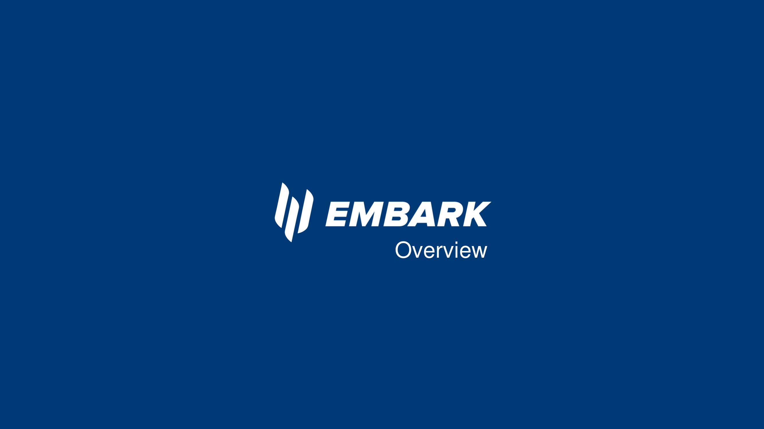 Embark SPAC Presentation Deck slide image #6