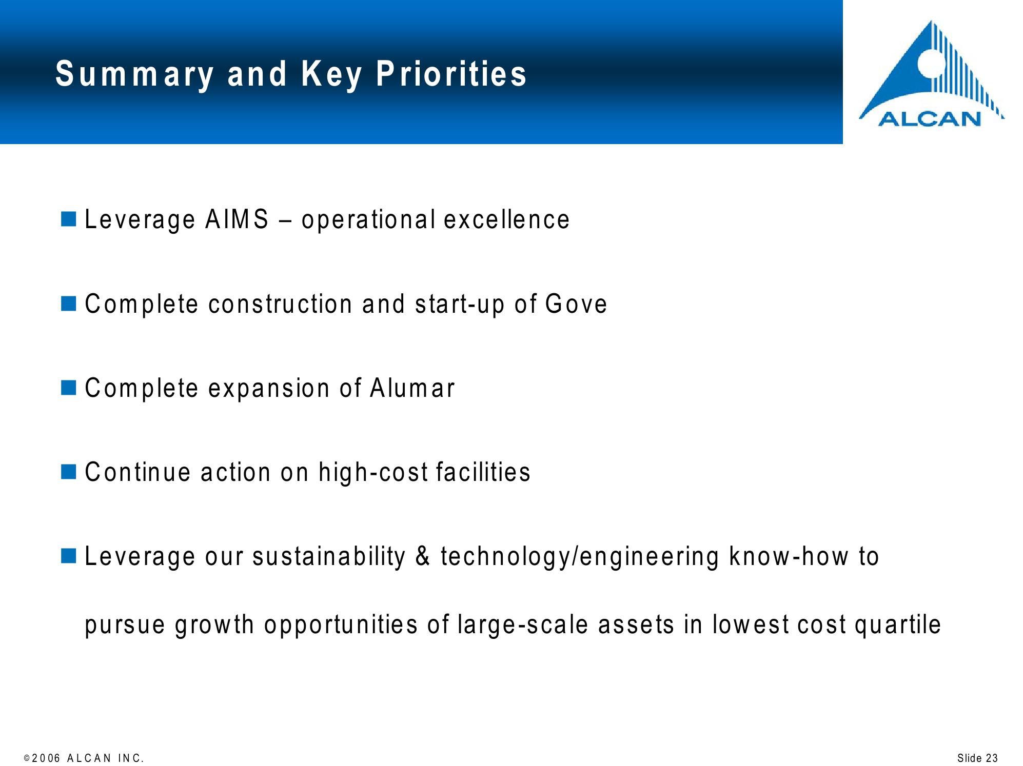 Alcan Investor Workshop slide image #23