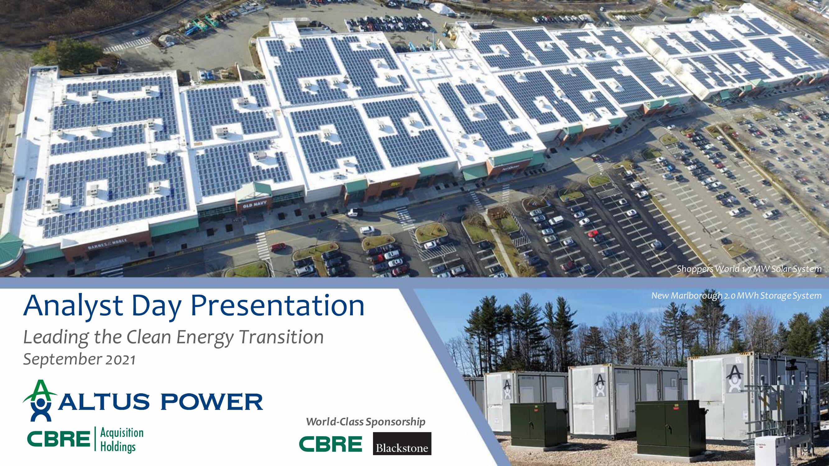 Altus Power SPAC Presentation Deck image