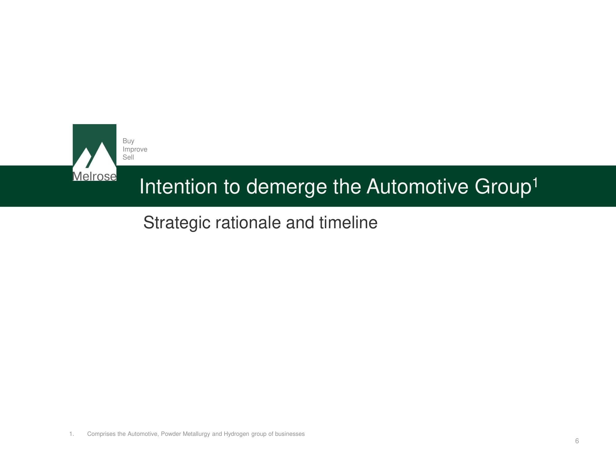 Melrose Mergers and Acquisitions Presentation Deck slide image #6