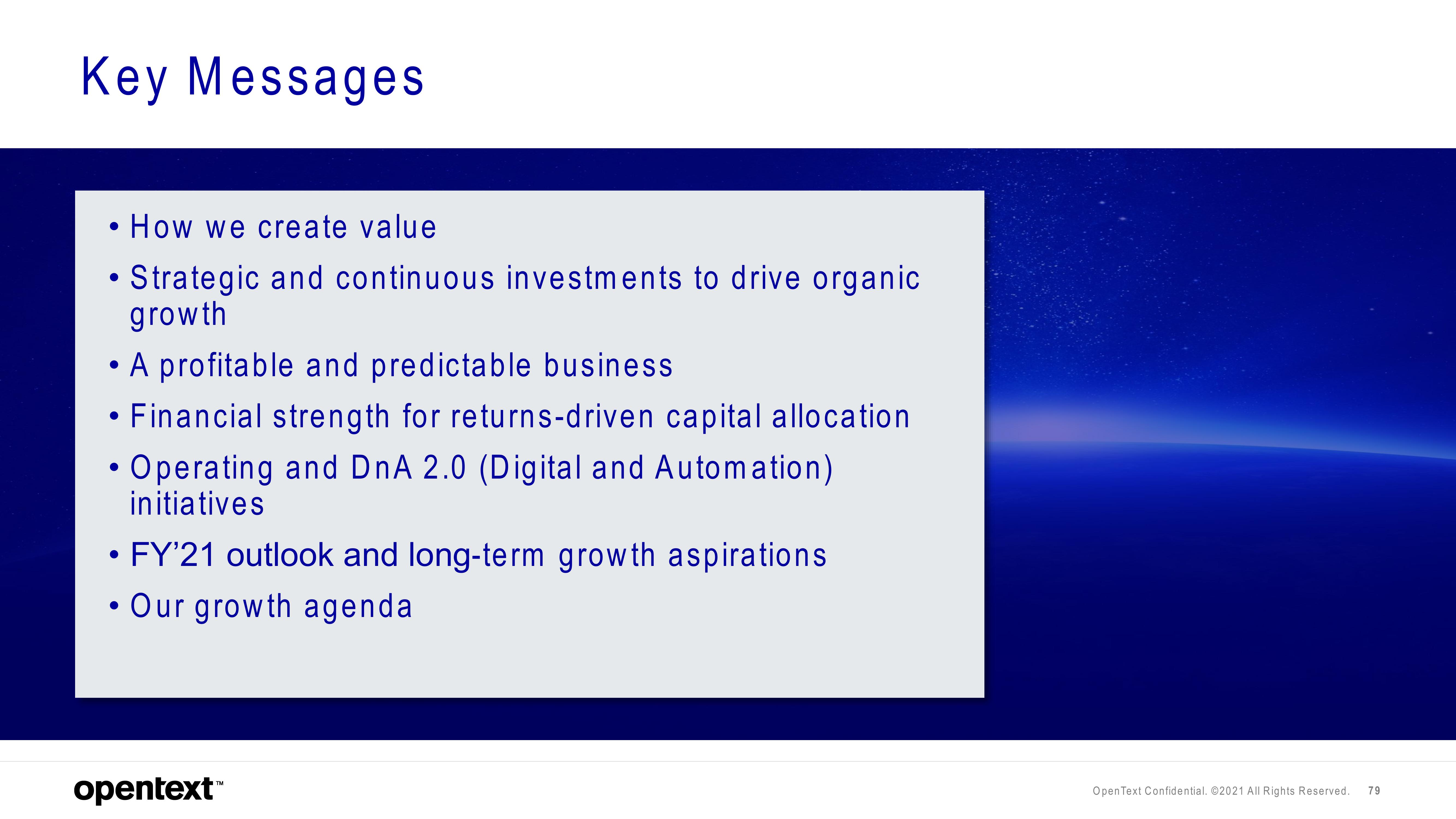 OpenText Investor Day Presentation Deck slide image #79