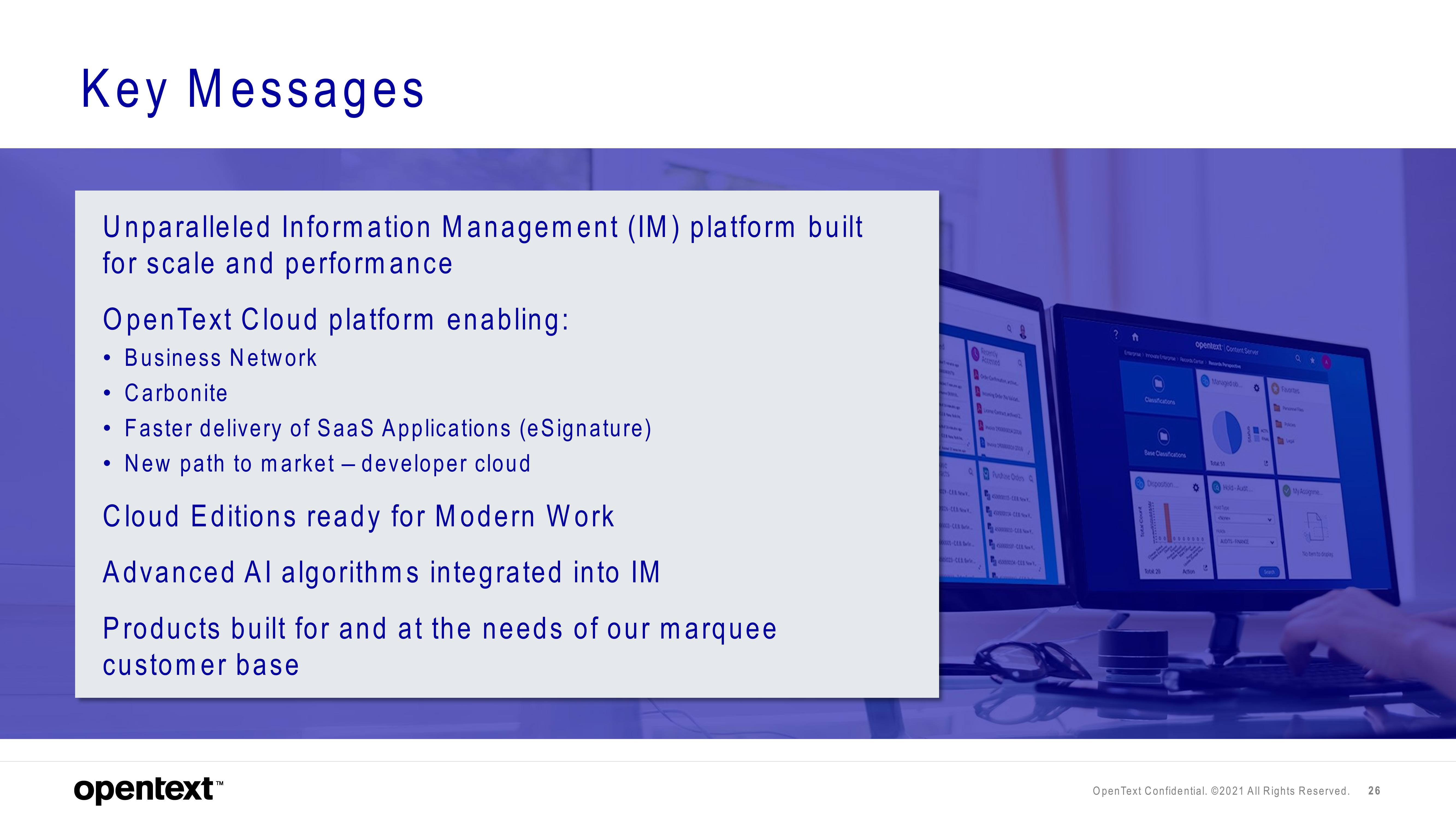 OpenText Investor Day Presentation Deck slide image #26