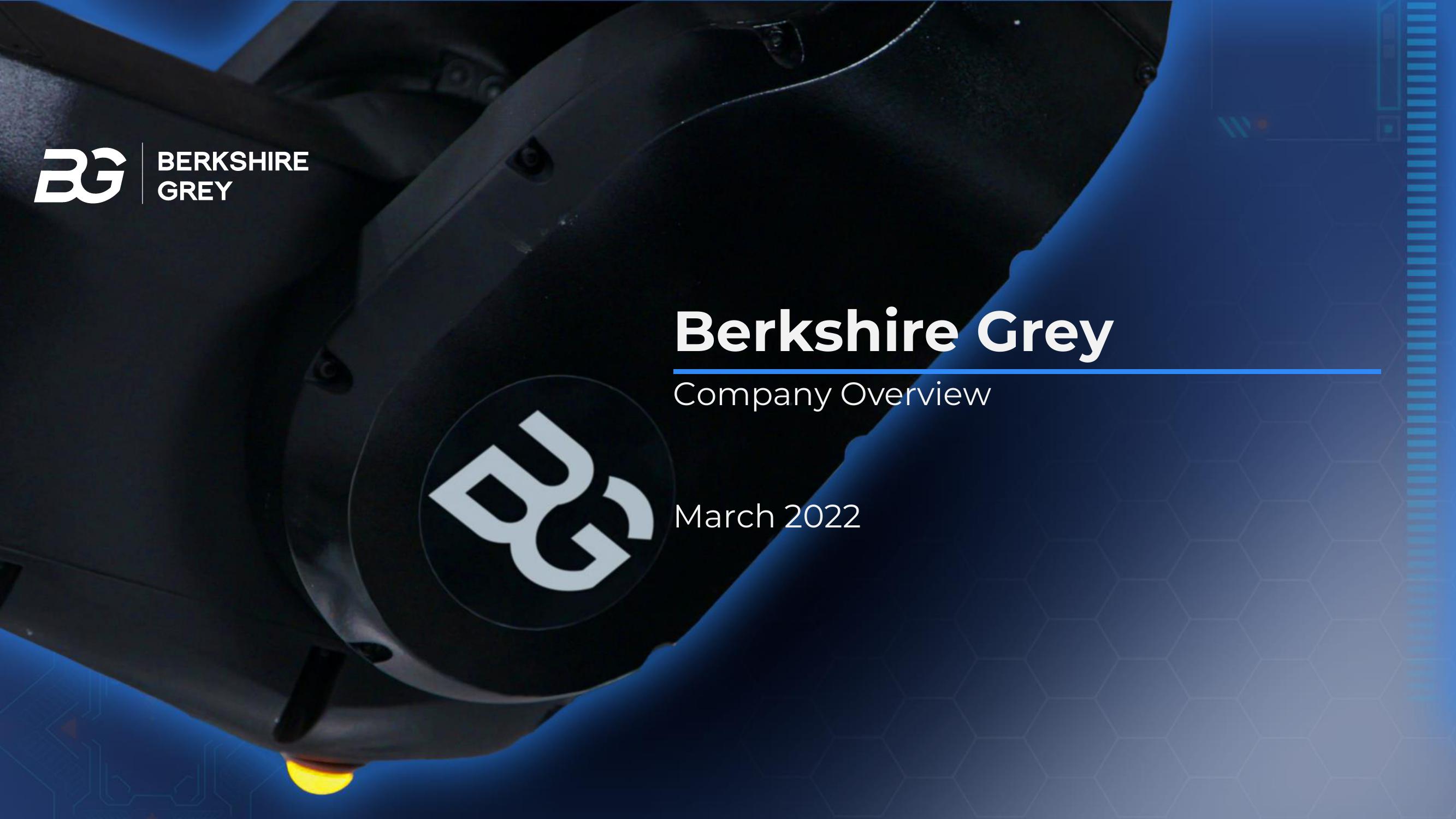 Berkshire Grey Investor Presentation Deck image