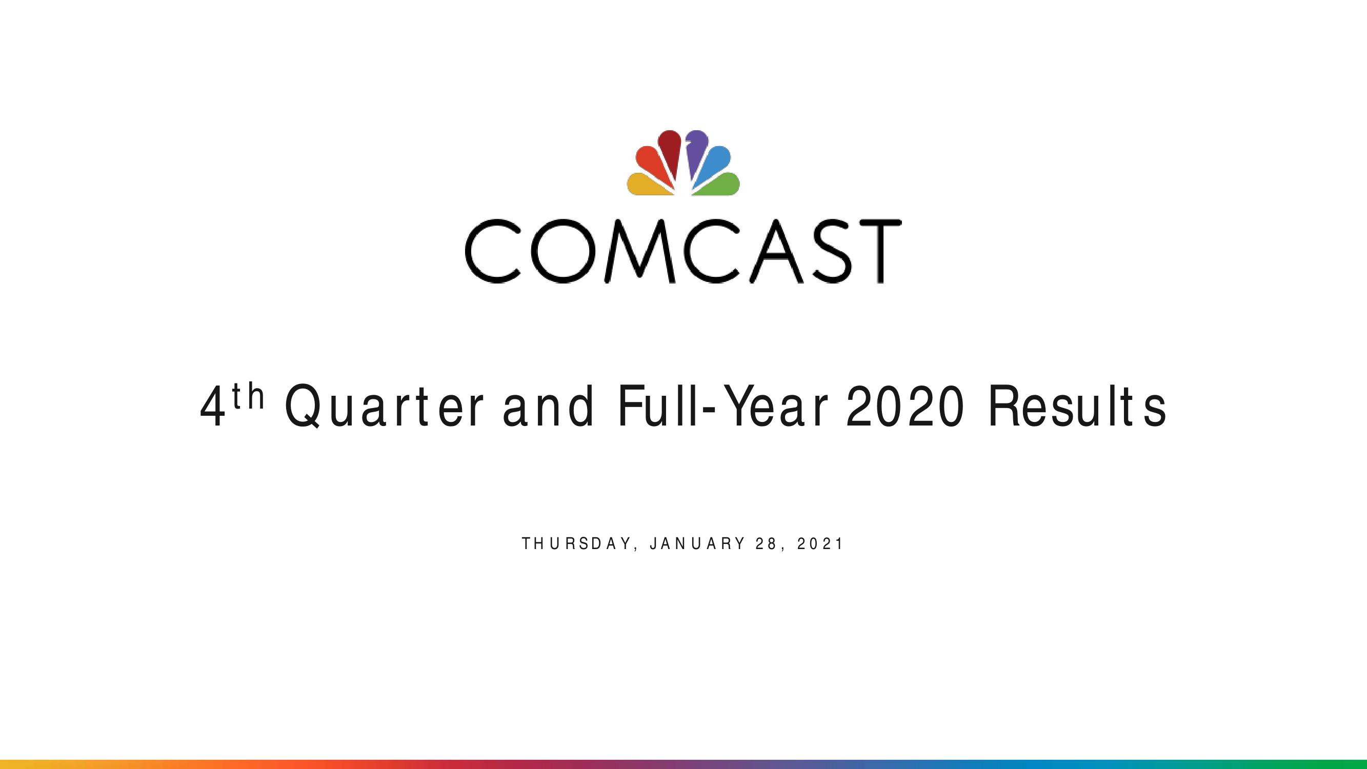 Comcast Results Presentation Deck image