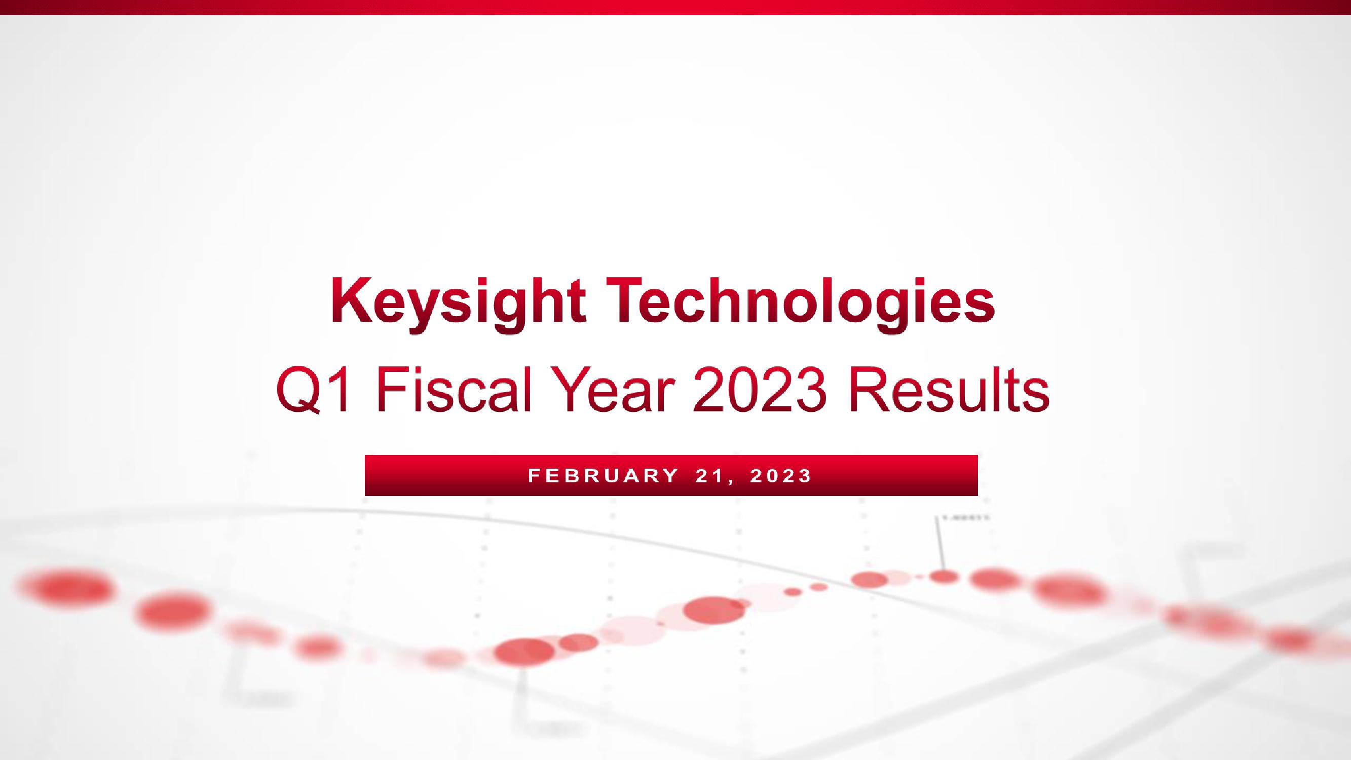 Keysight Technologies Q1 Fiscal Year 2023 Results image