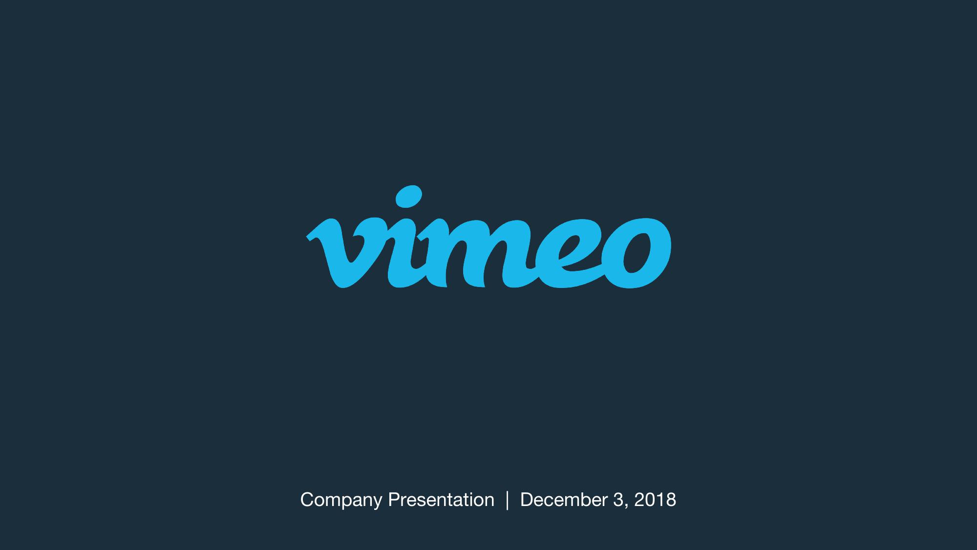 Vimeo Investor Presentation Deck image