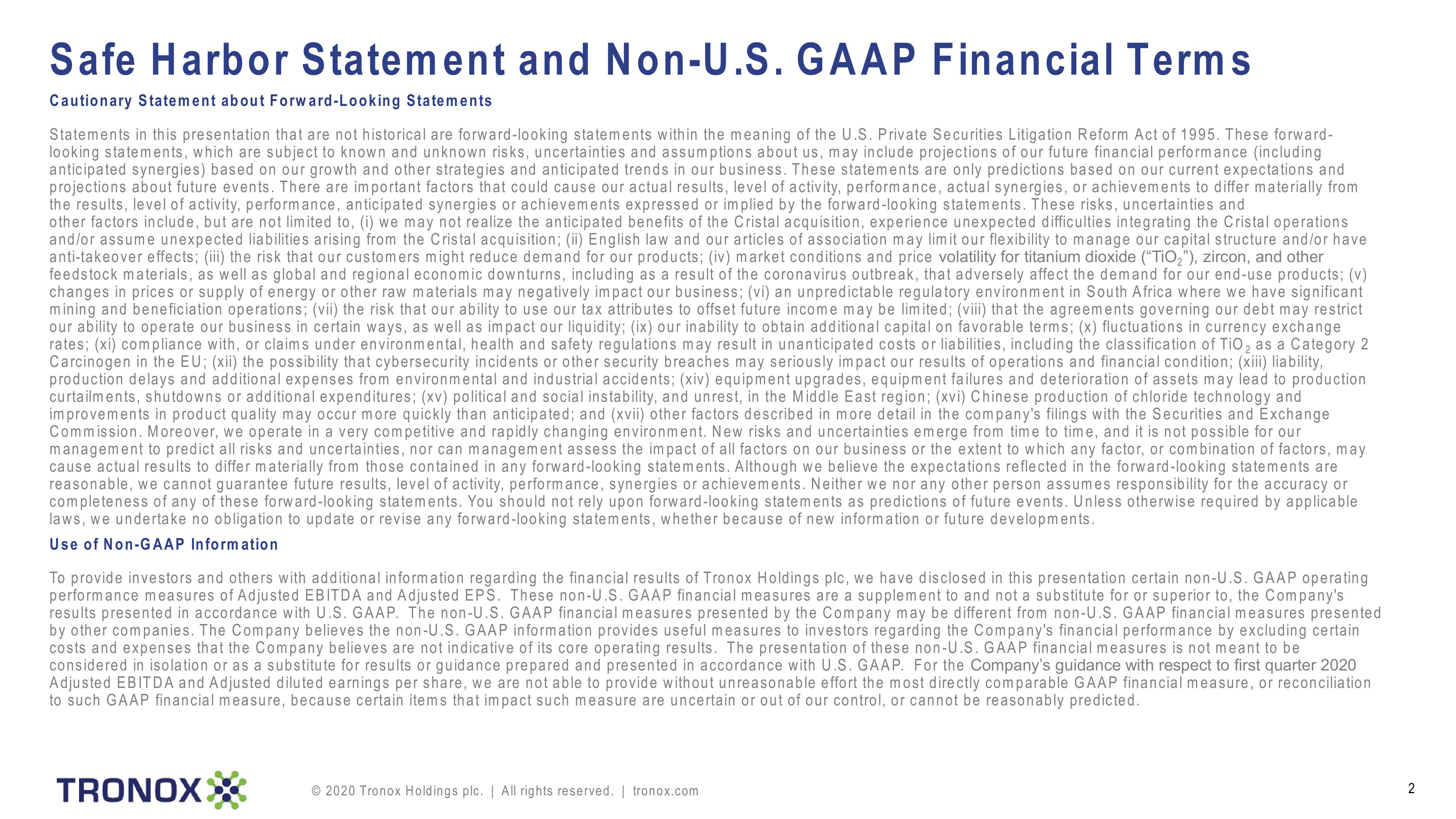 Tronox Holdings plc slide image #2