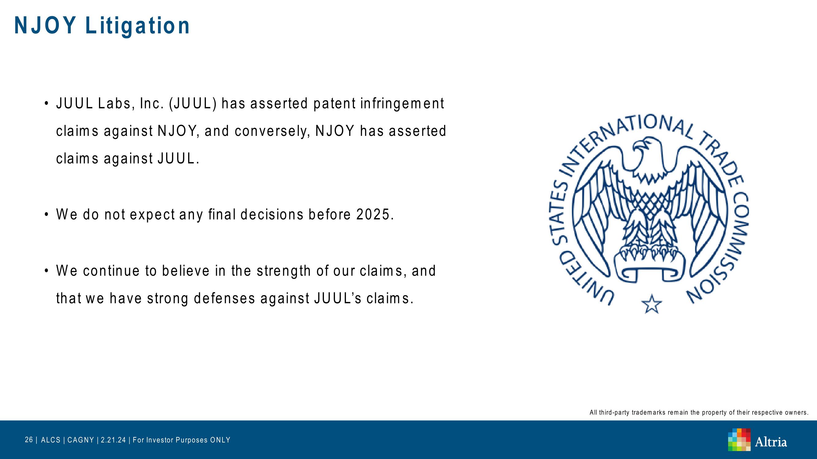 Altria: CAGNY 2024 slide image #26