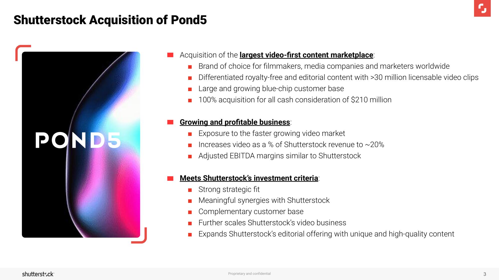 Shutterstock Mergers and Acquisitions Presentation Deck slide image #3