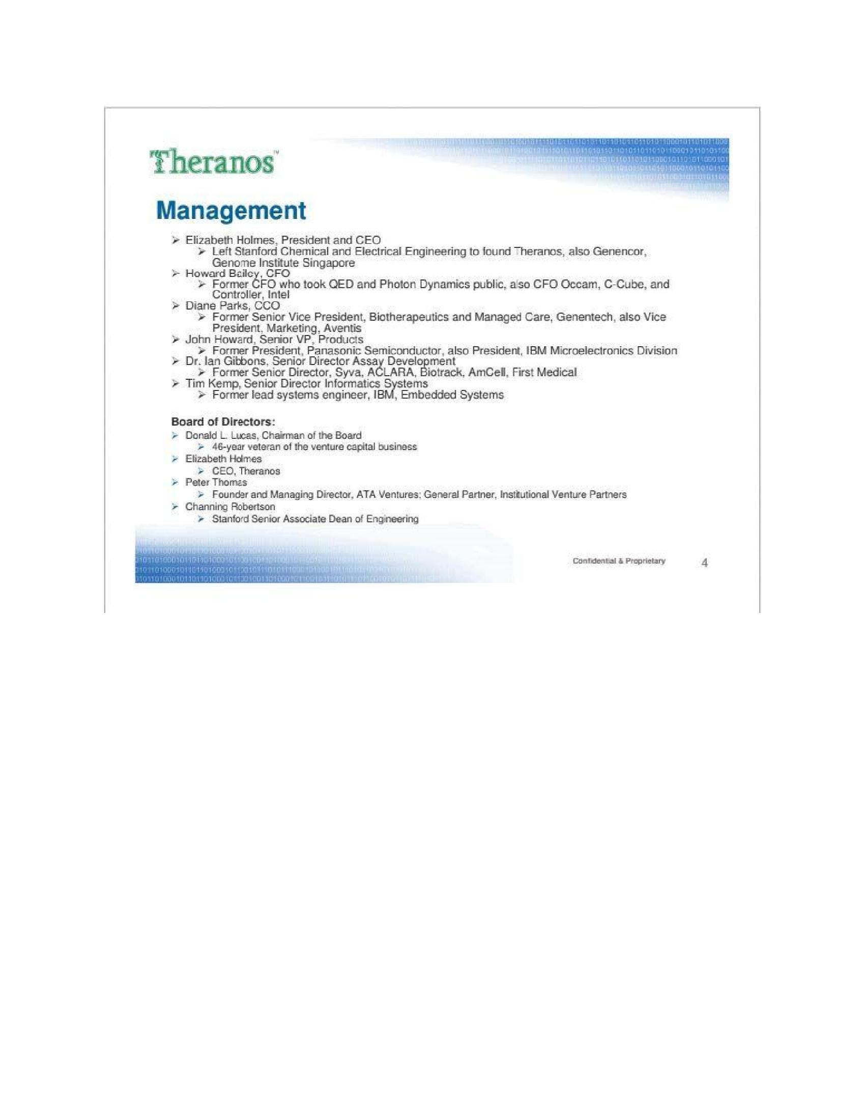 Theranos Pitch Deck slide image #4