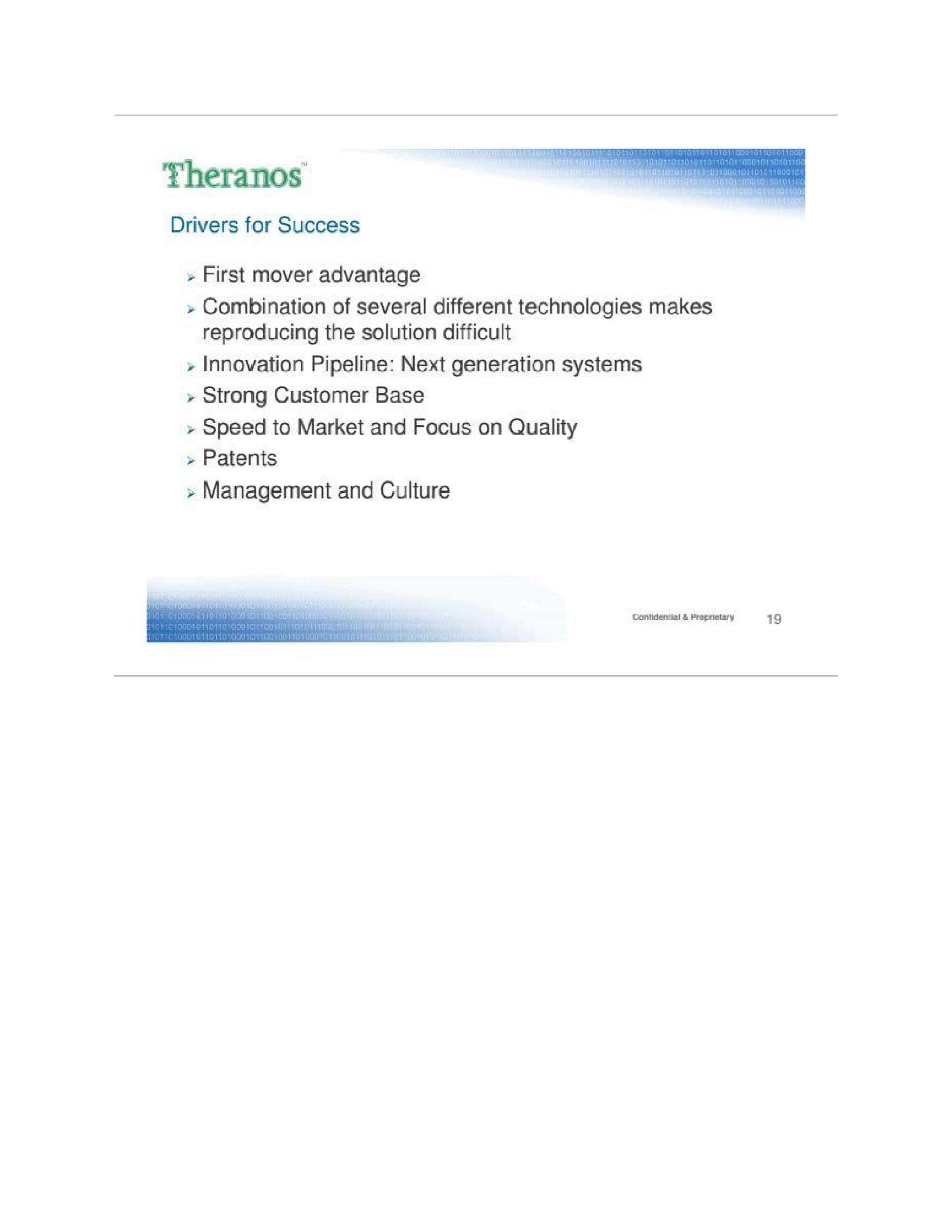 Theranos Pitch Deck slide image #19