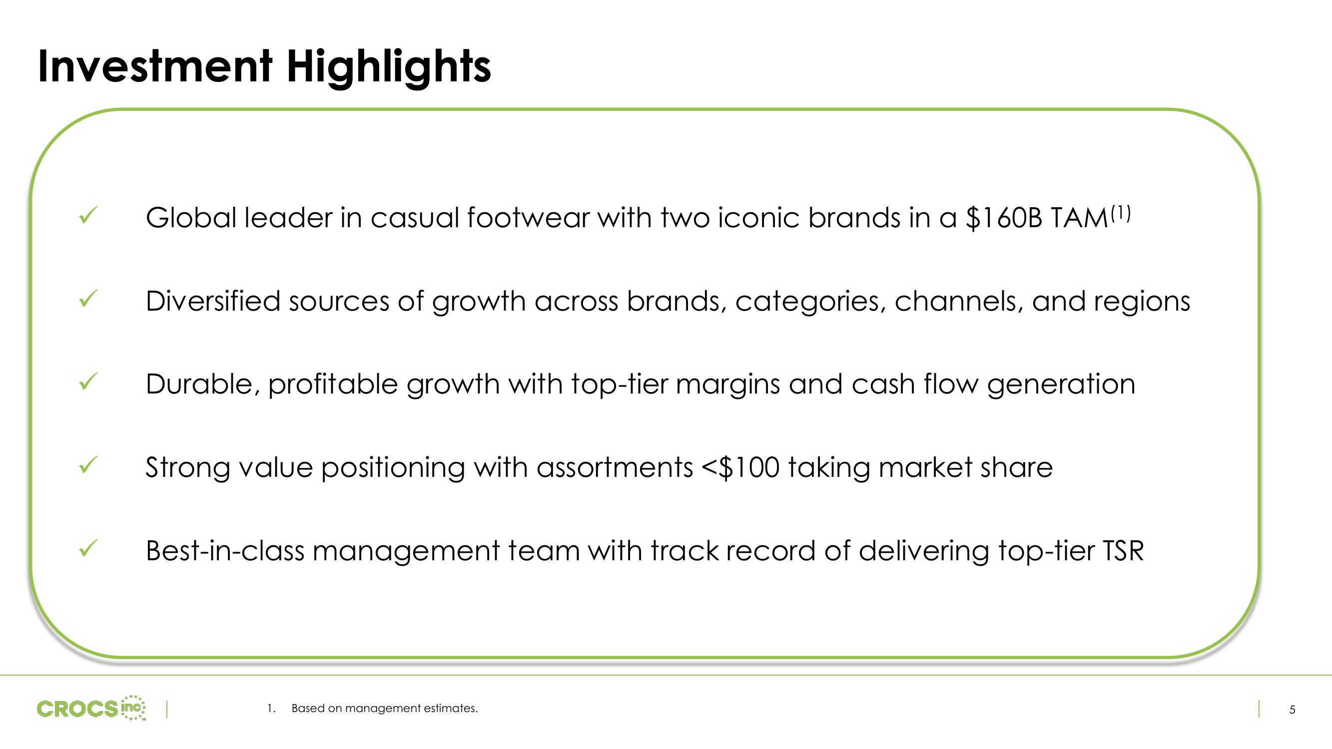 Crocs Investor Presentation Deck slide image #5