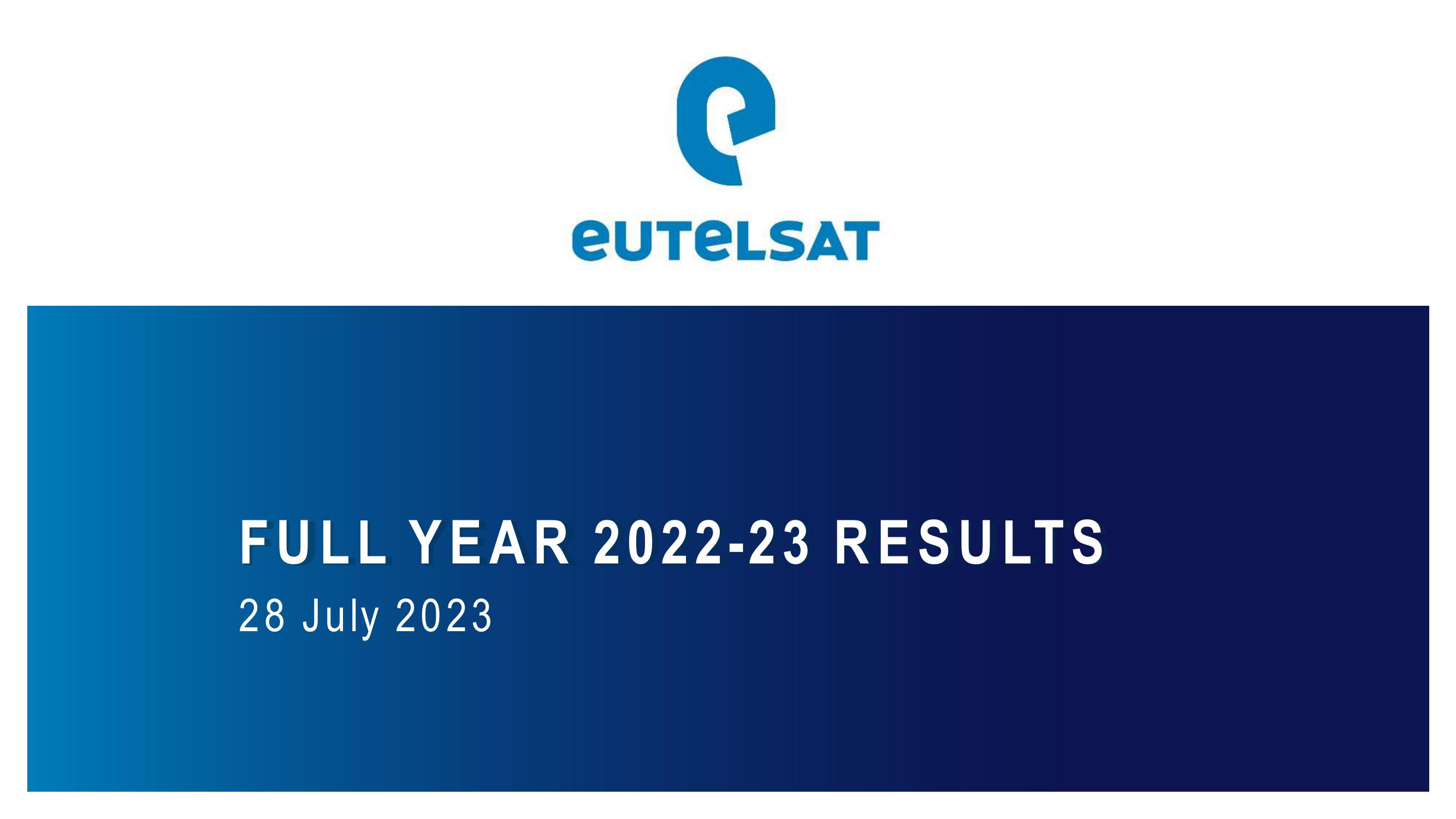 Eutelsat Results Presentation Deck image