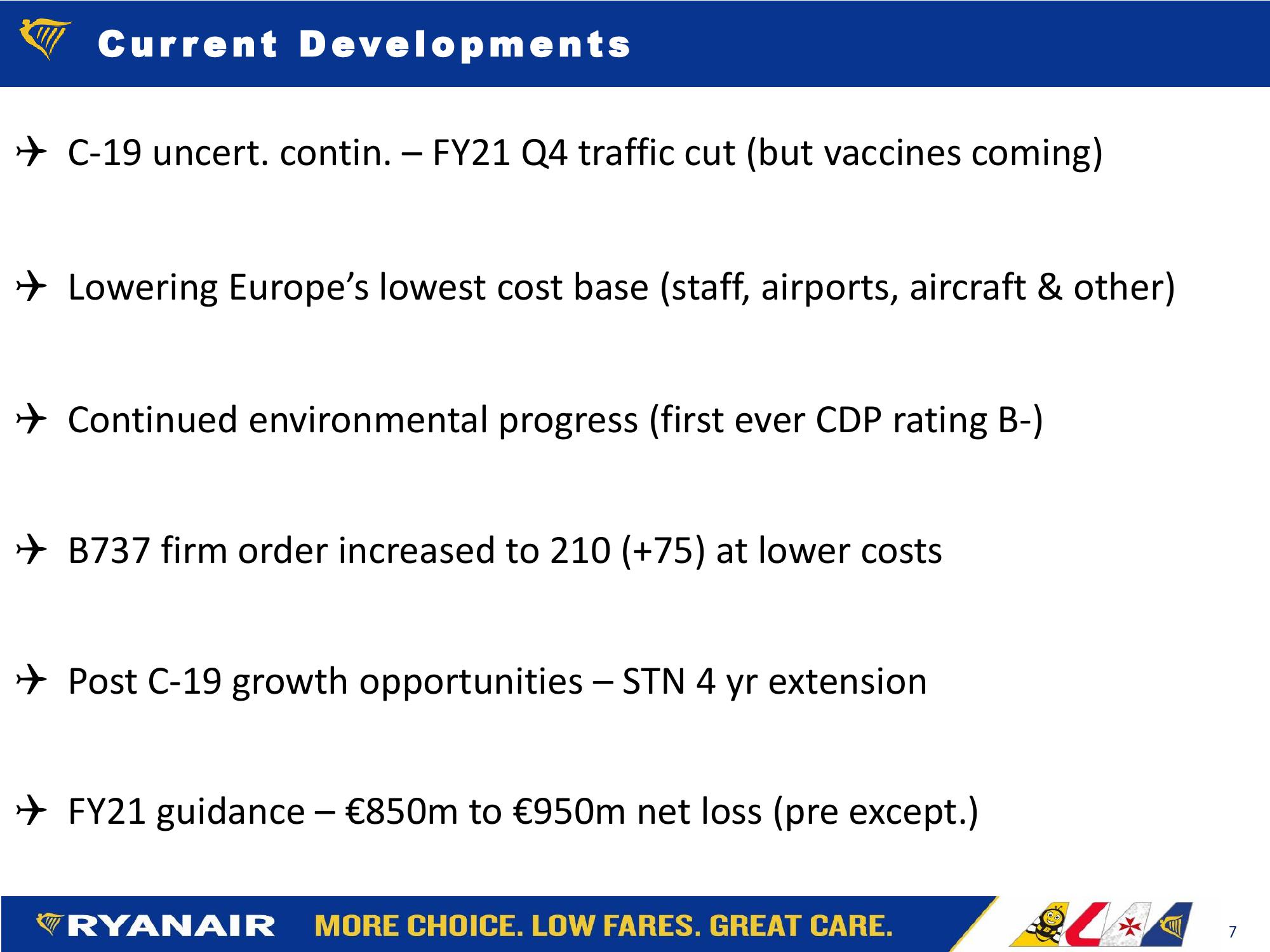 Ryanair FY21: Q3 Results slide image #7