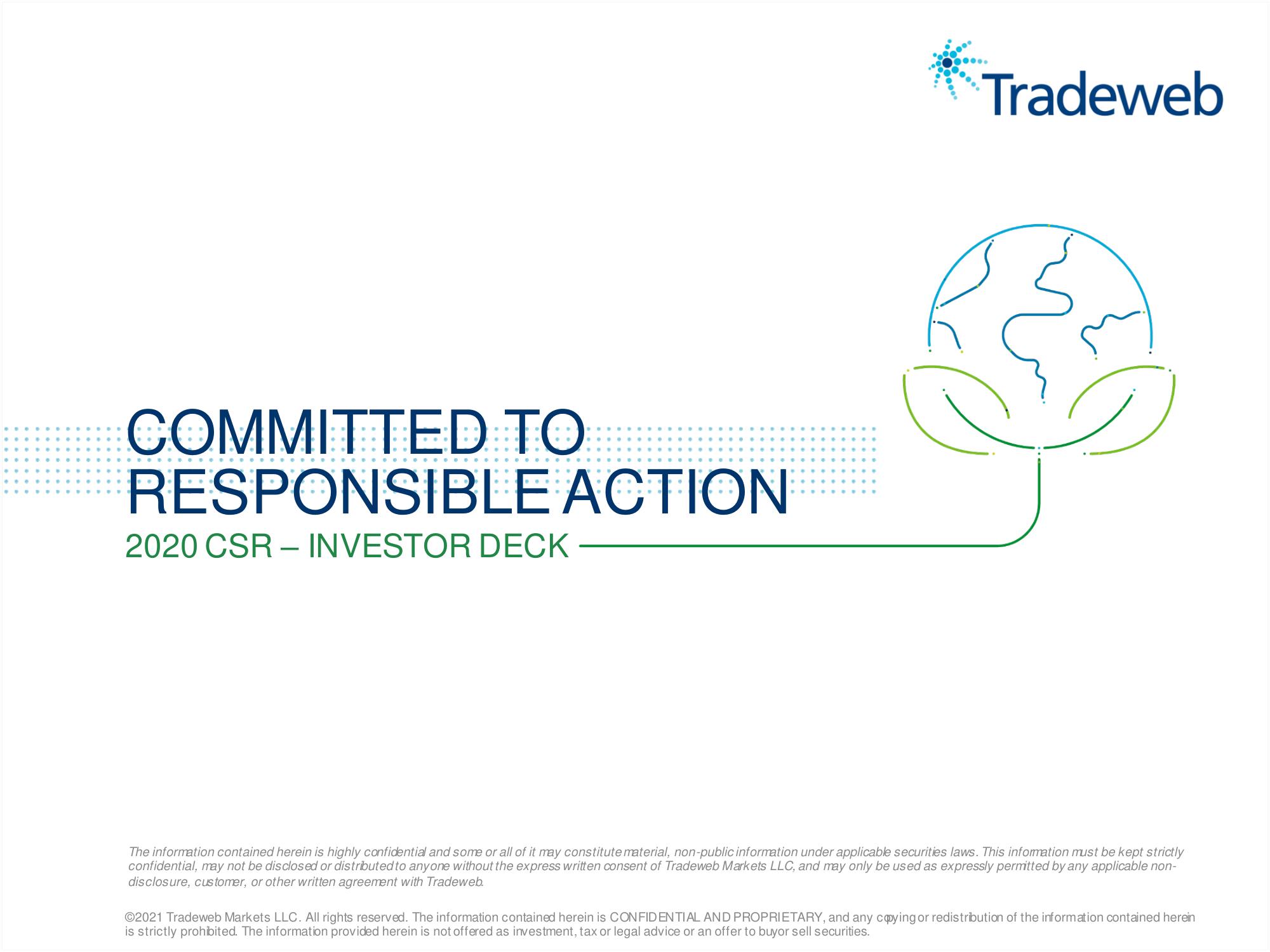 Tradeweb ESG Presentation Deck image