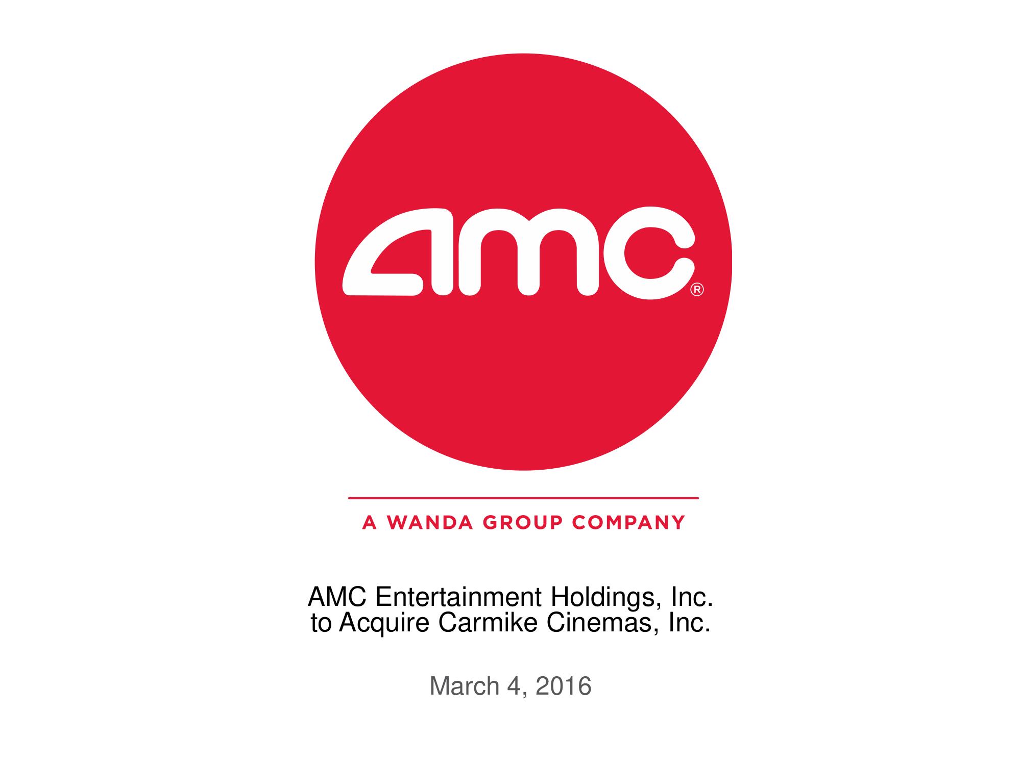 AMC Mergers and Acquisitions Presentation Deck image