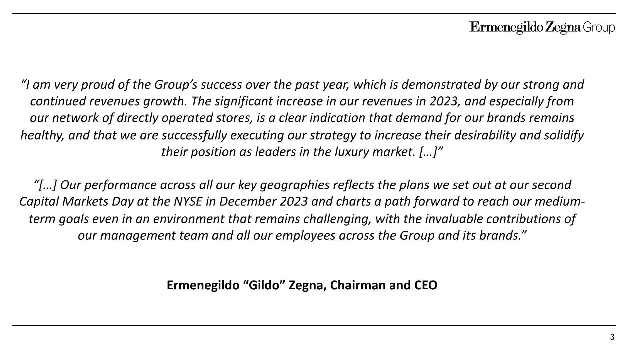Zegna Results Presentation Deck slide image #3