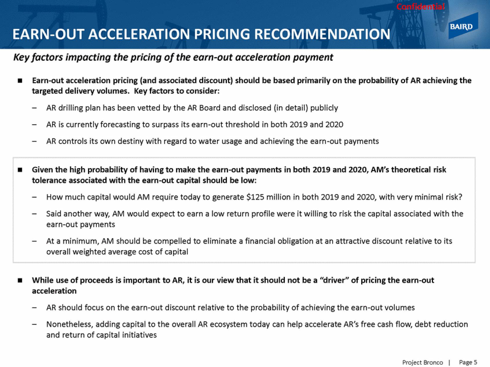 Baird Investment Banking Pitch Book slide image