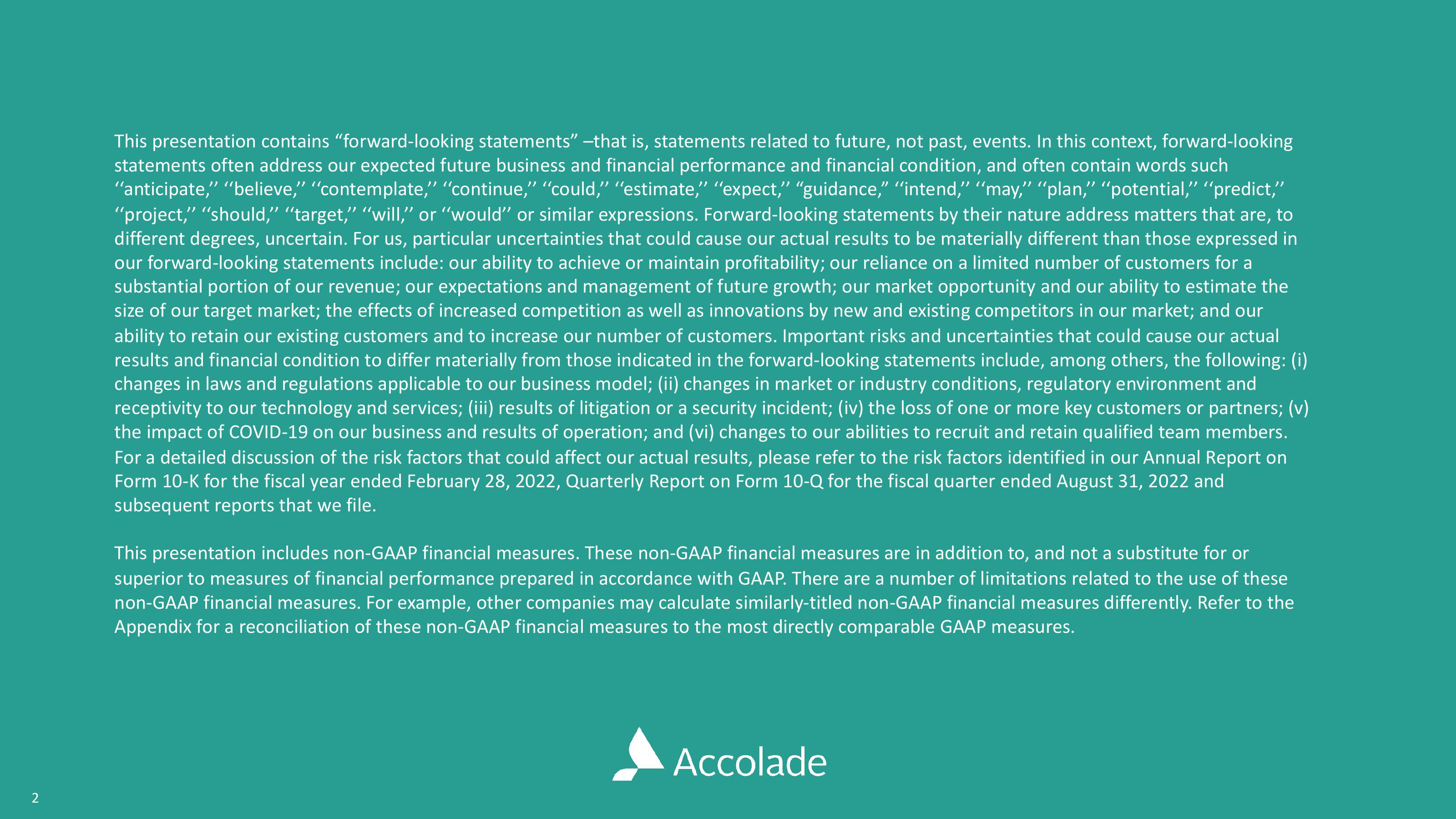 Accolade Investor Presentation Deck slide image #2