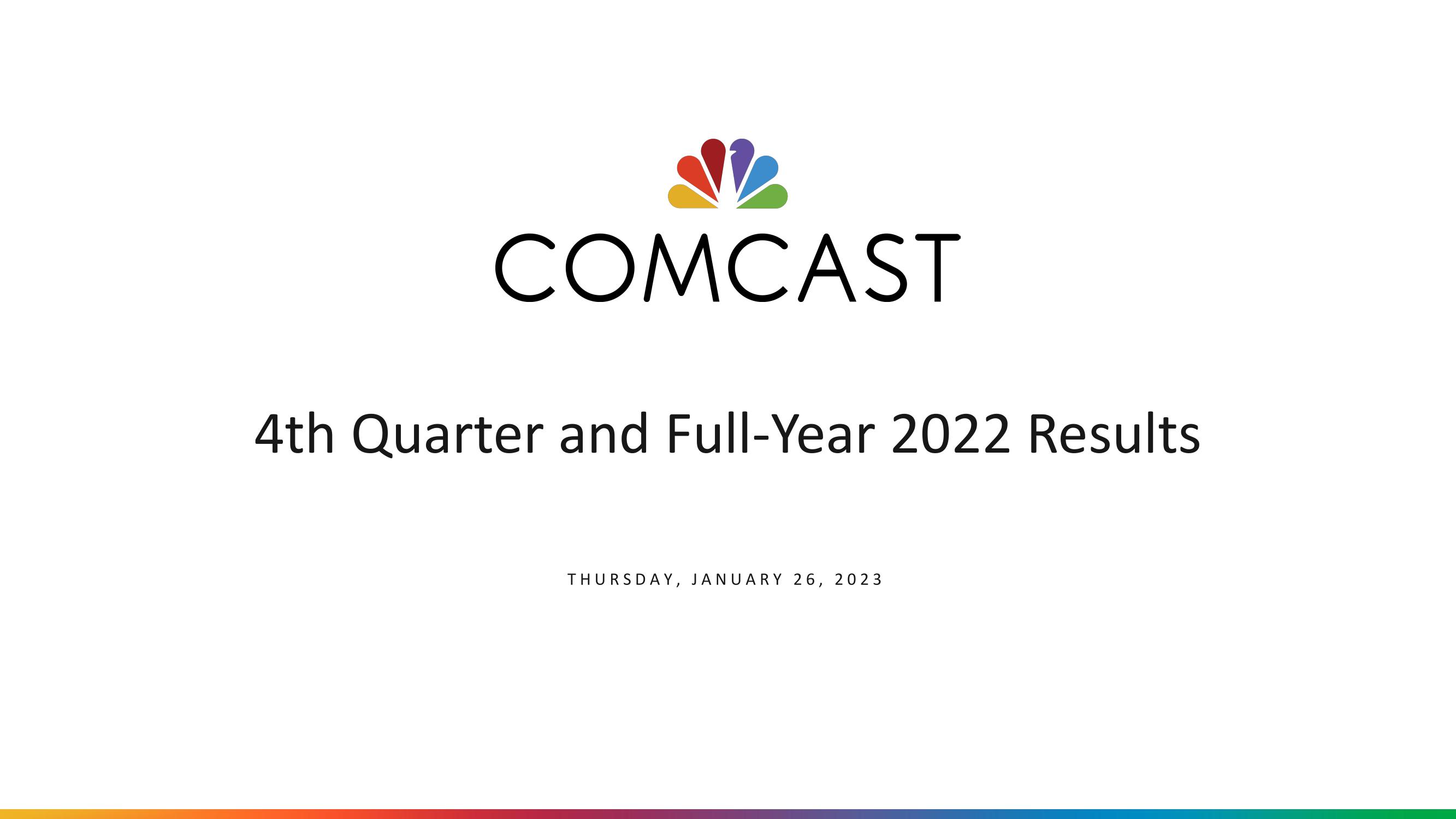 Comcast Results Presentation Deck image