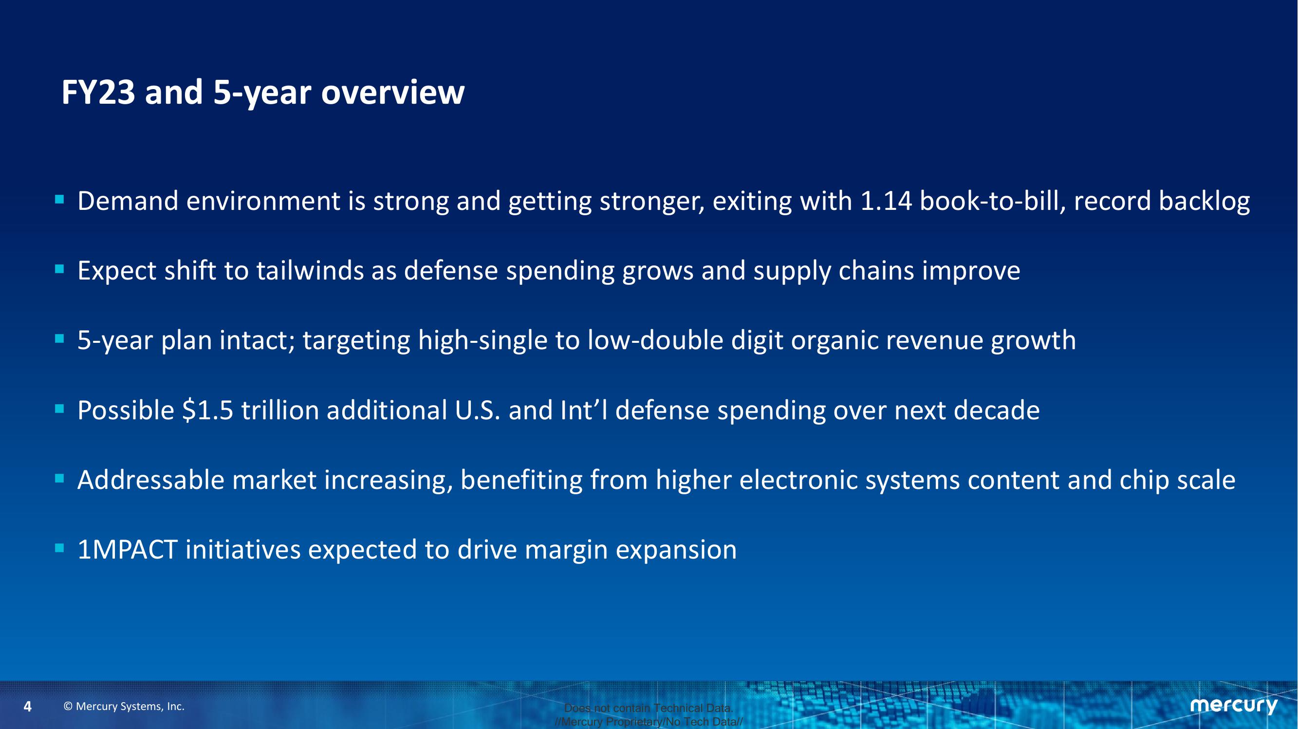 Mercury Fourth Quarter and Fiscal Year 2022 Financial Results slide image #4