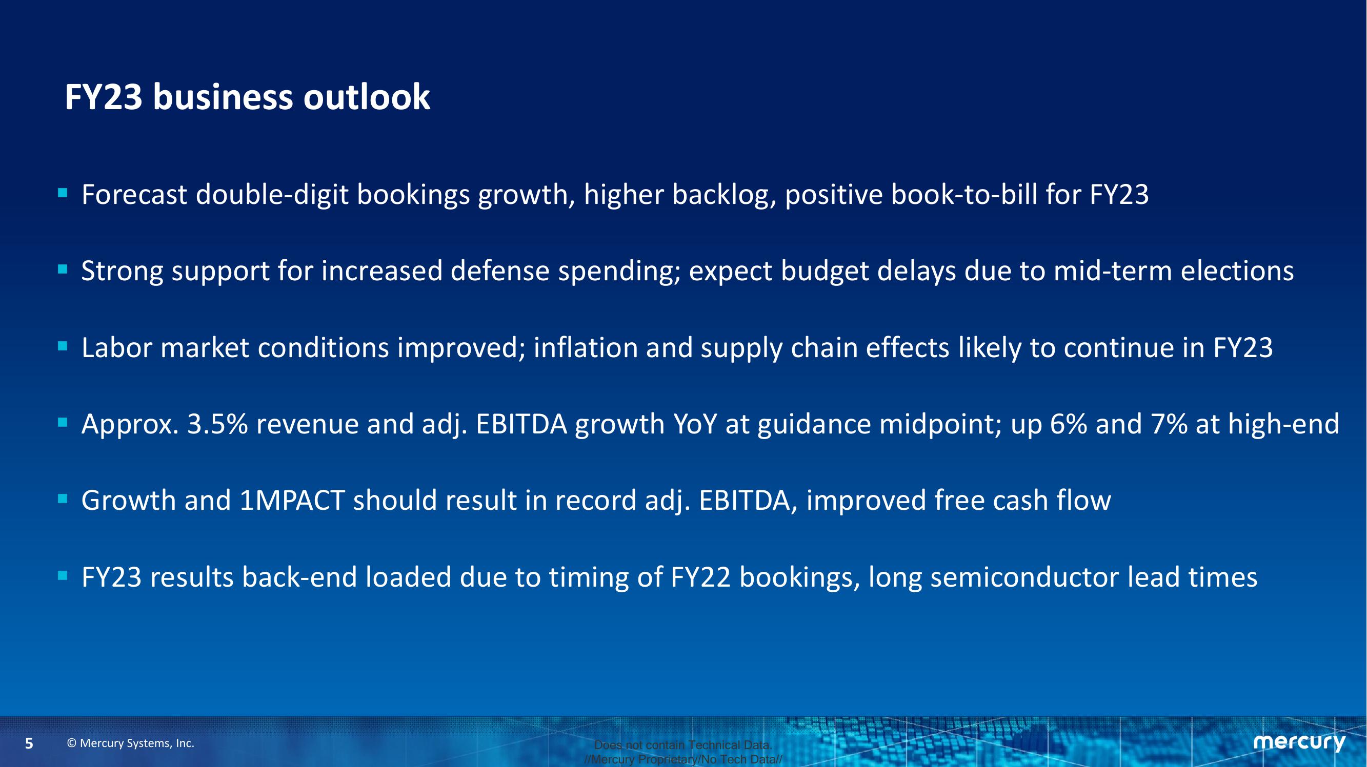 Mercury Fourth Quarter and Fiscal Year 2022 Financial Results slide image #5