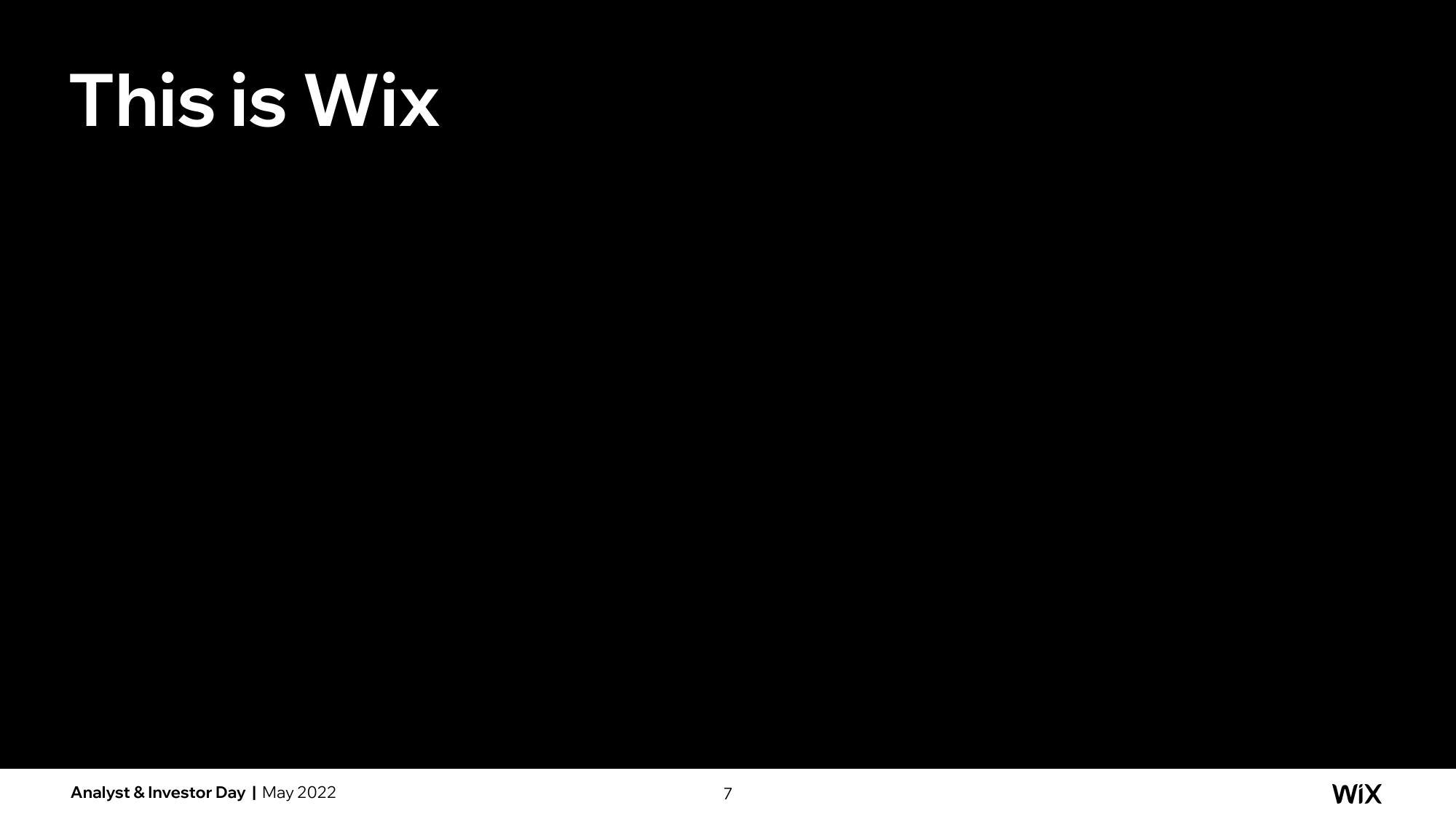 Wix Investor Day Presentation Deck slide image #7