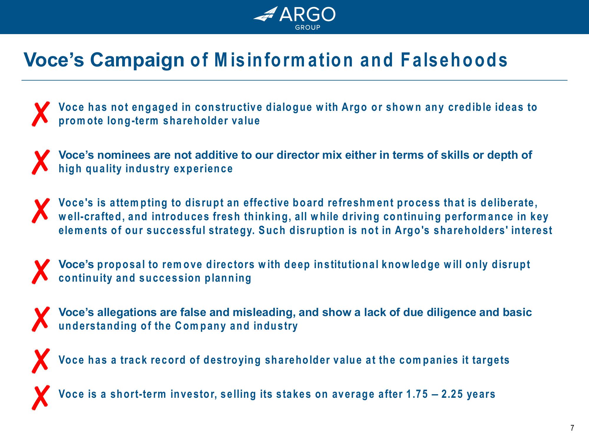 Argo Group: Driving Growth and Value for Shareholders slide image #7