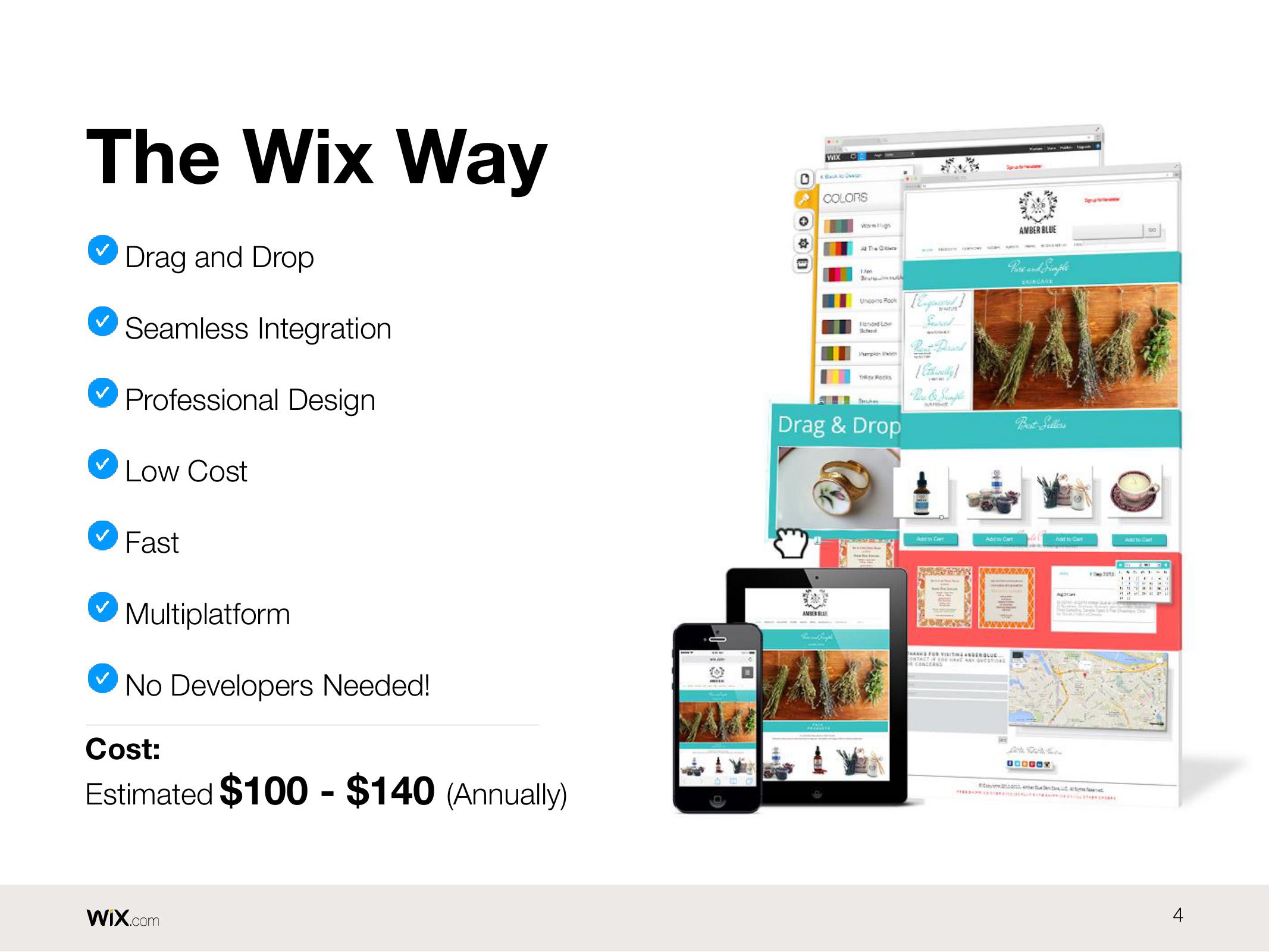 Wix Results Presentation Deck slide image #4