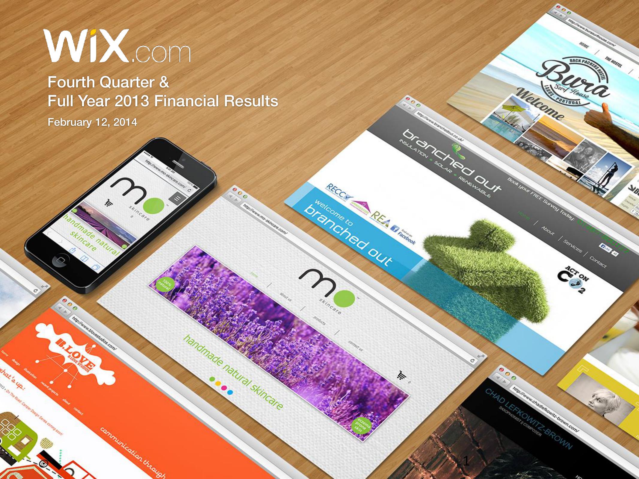 Wix Results Presentation Deck image