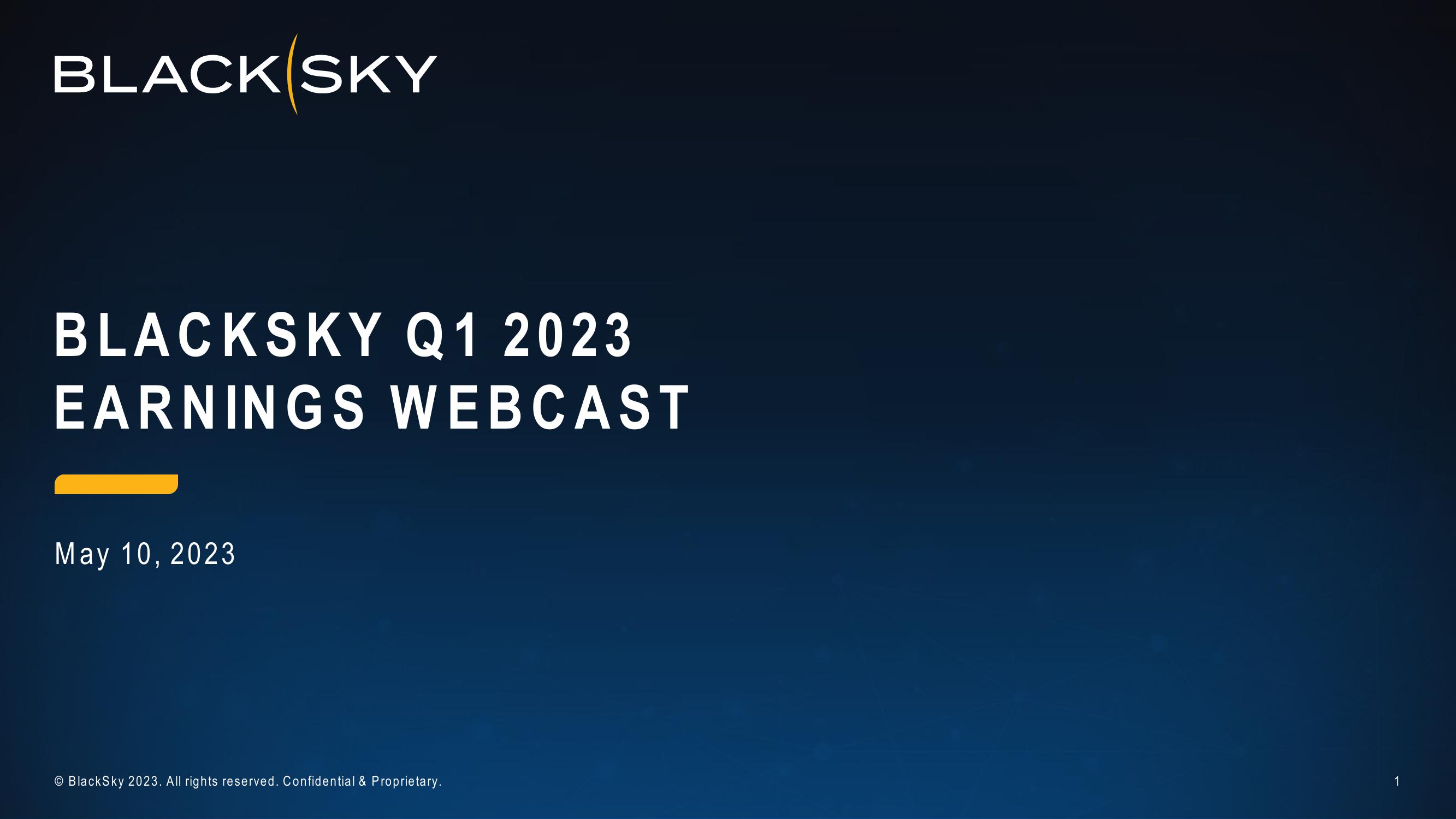 BlackSky Results Presentation Deck image