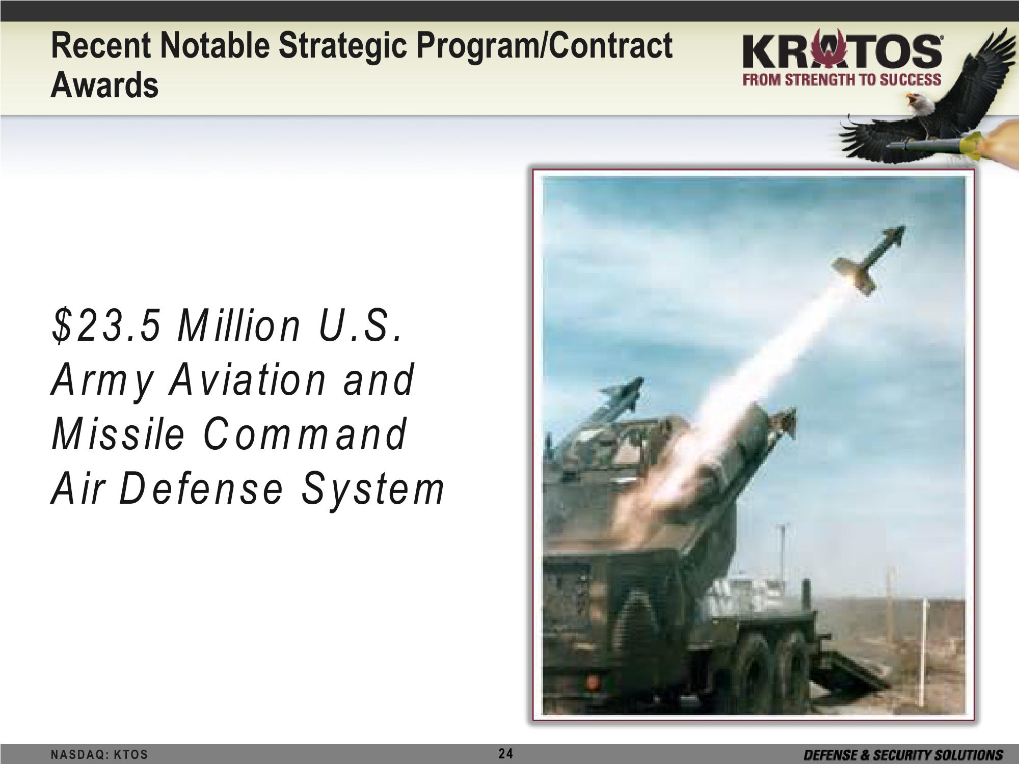 Kratos Defense & Security Solutions, Inc Investor Brief slide image #24