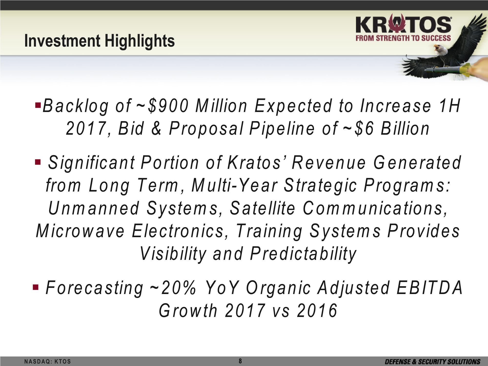 Kratos Defense & Security Solutions, Inc Investor Brief slide image #8