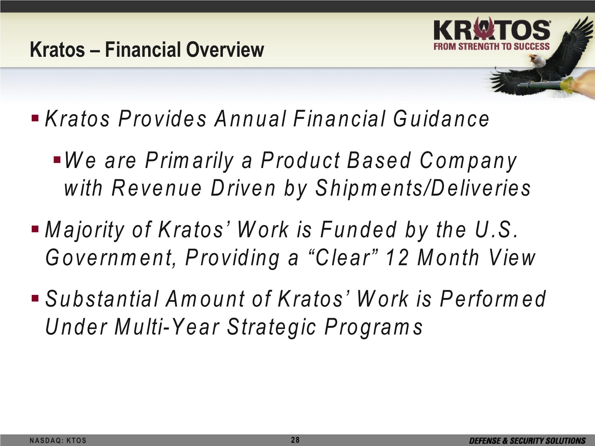 Kratos Defense & Security Solutions, Inc Investor Brief slide image #28