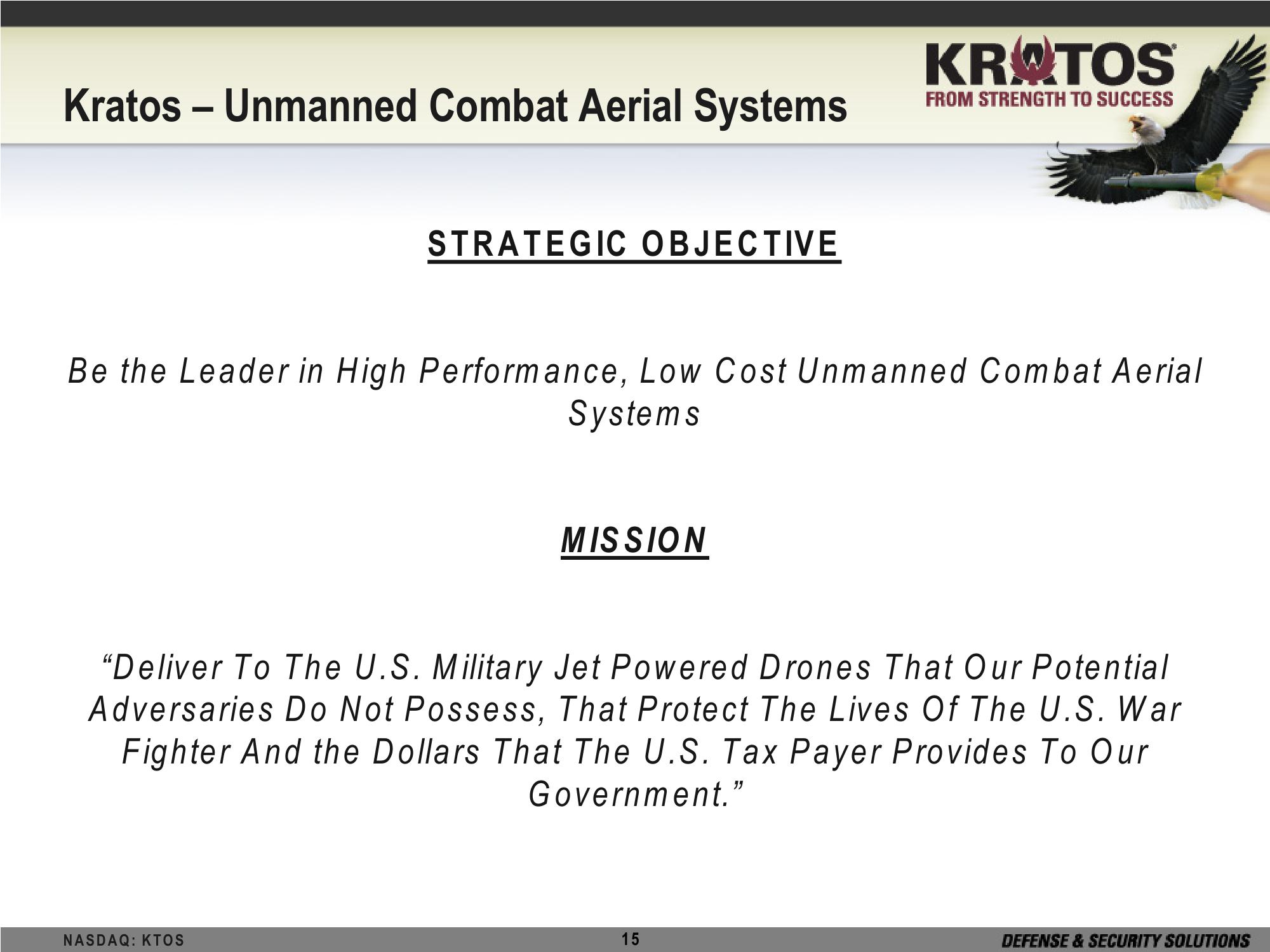 Kratos Defense & Security Solutions, Inc Investor Brief slide image #15