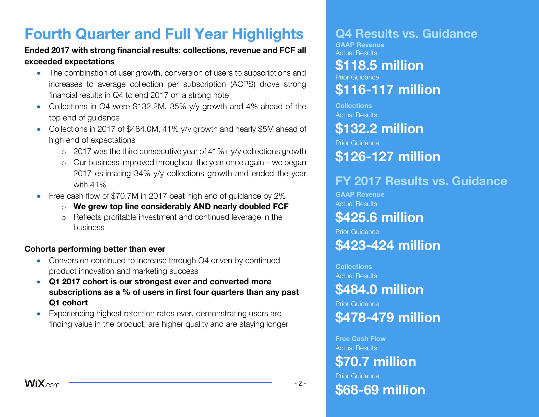 Wix Results Presentation Deck slide image #3