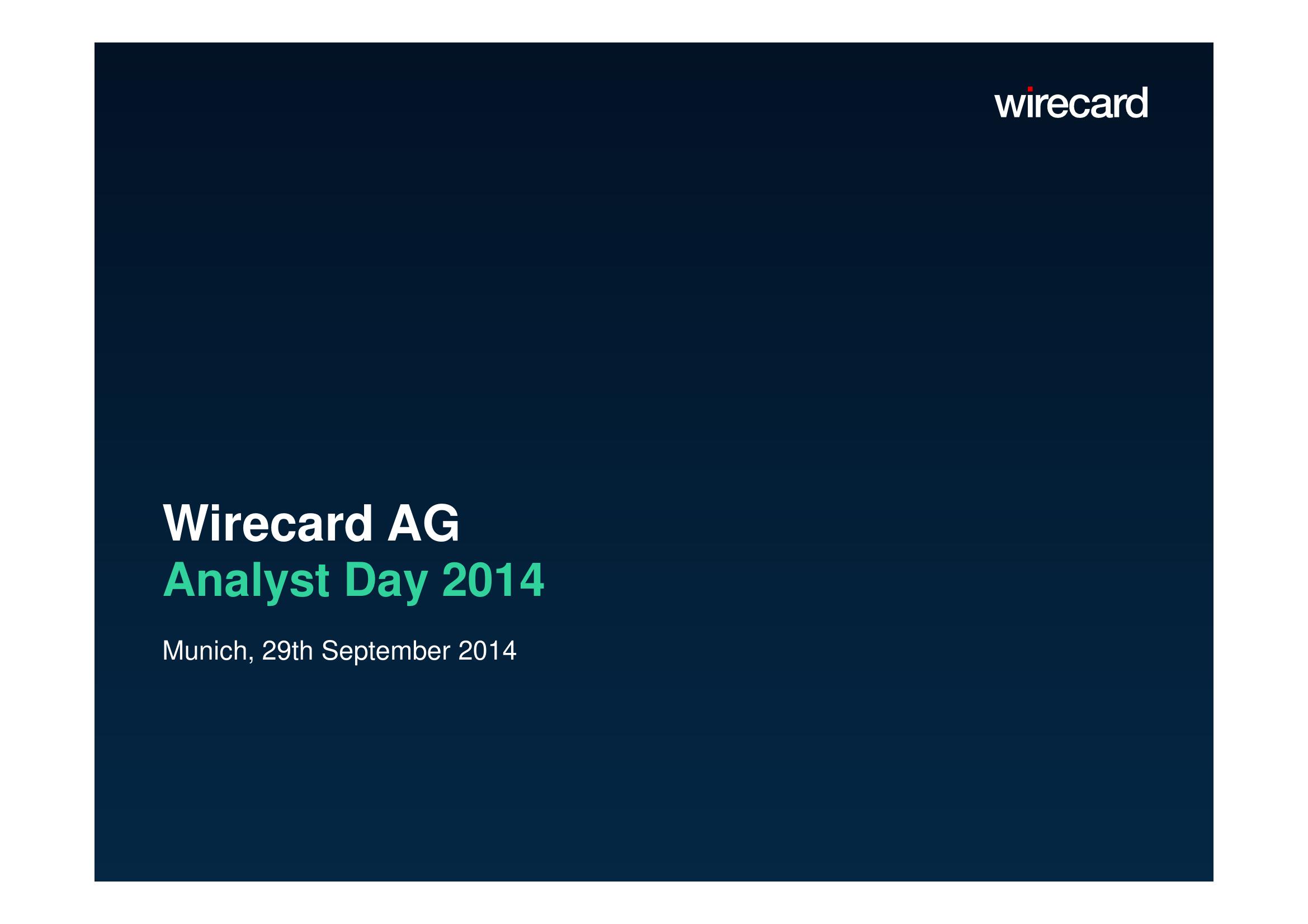 Wirecard Investor Day Presentation Deck image