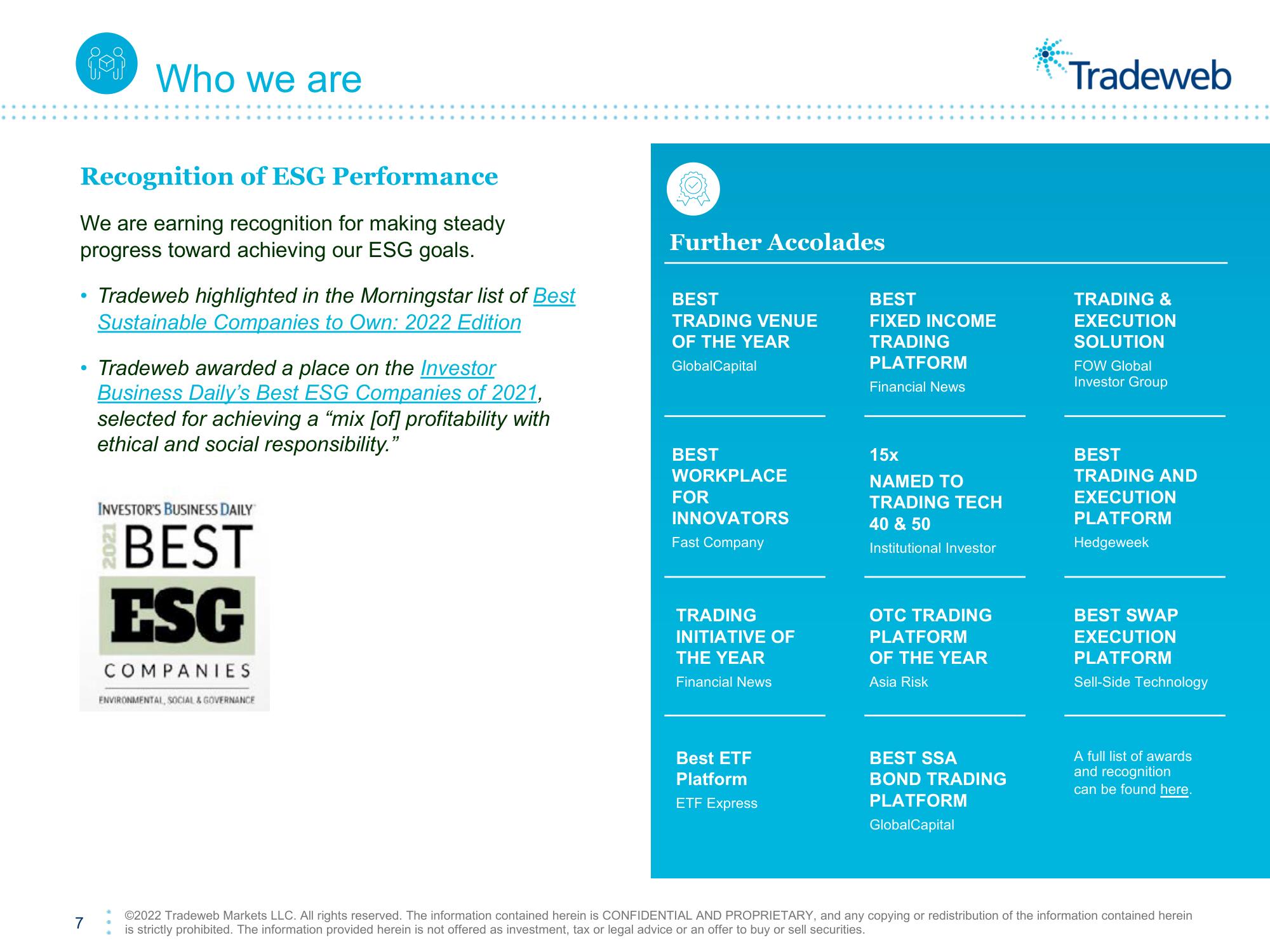 Tradeweb ESG Presentation Deck slide image #7