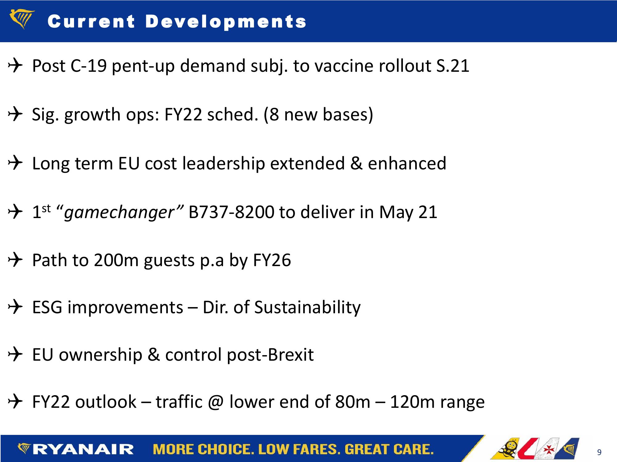 Ryanair May 2021 slide image #9