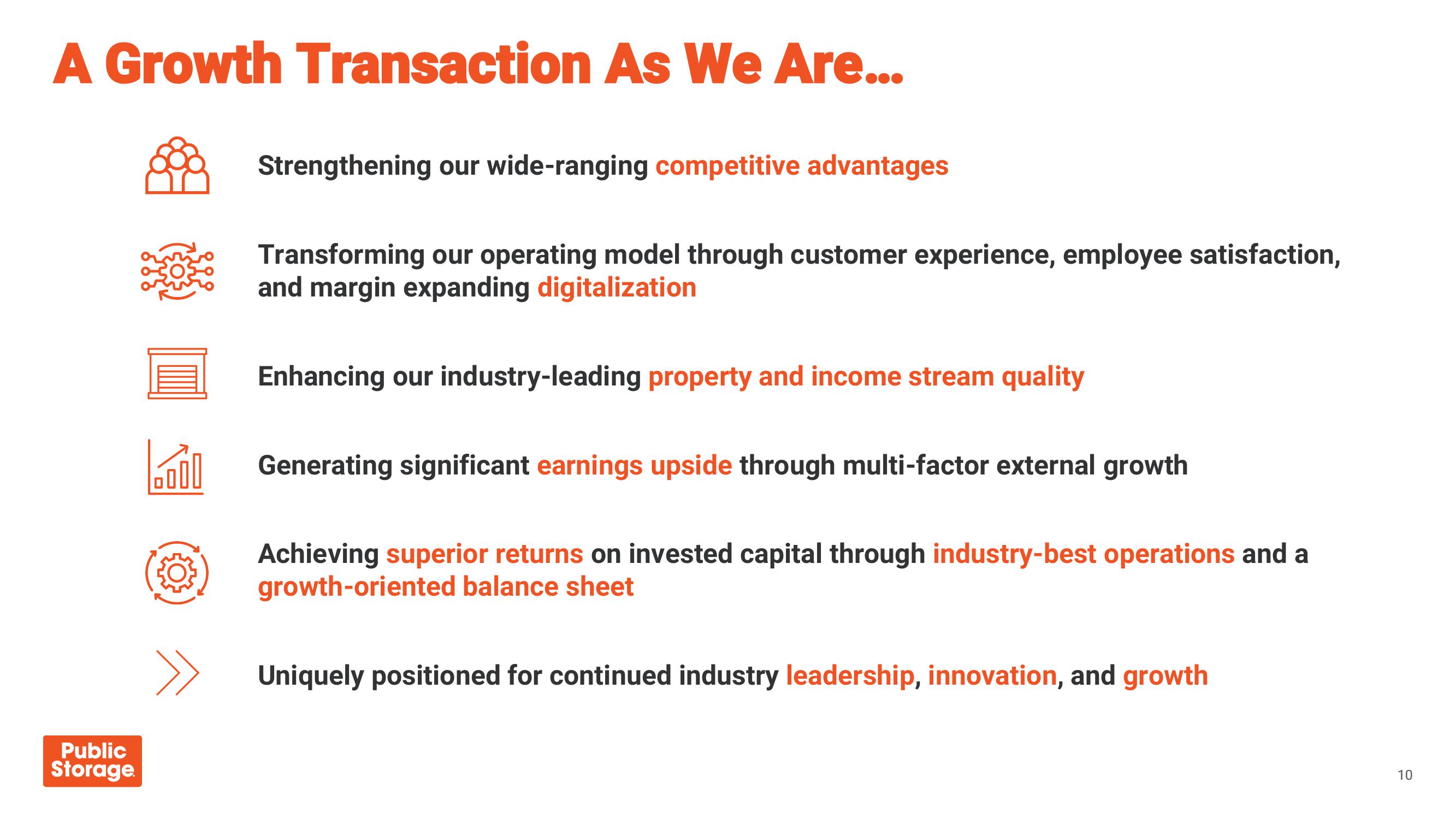 Public Storage Investor Overview slide image #10