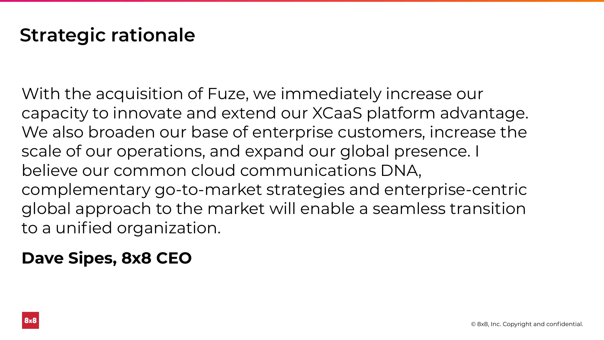 8x8 to Acquire Fuze slide image