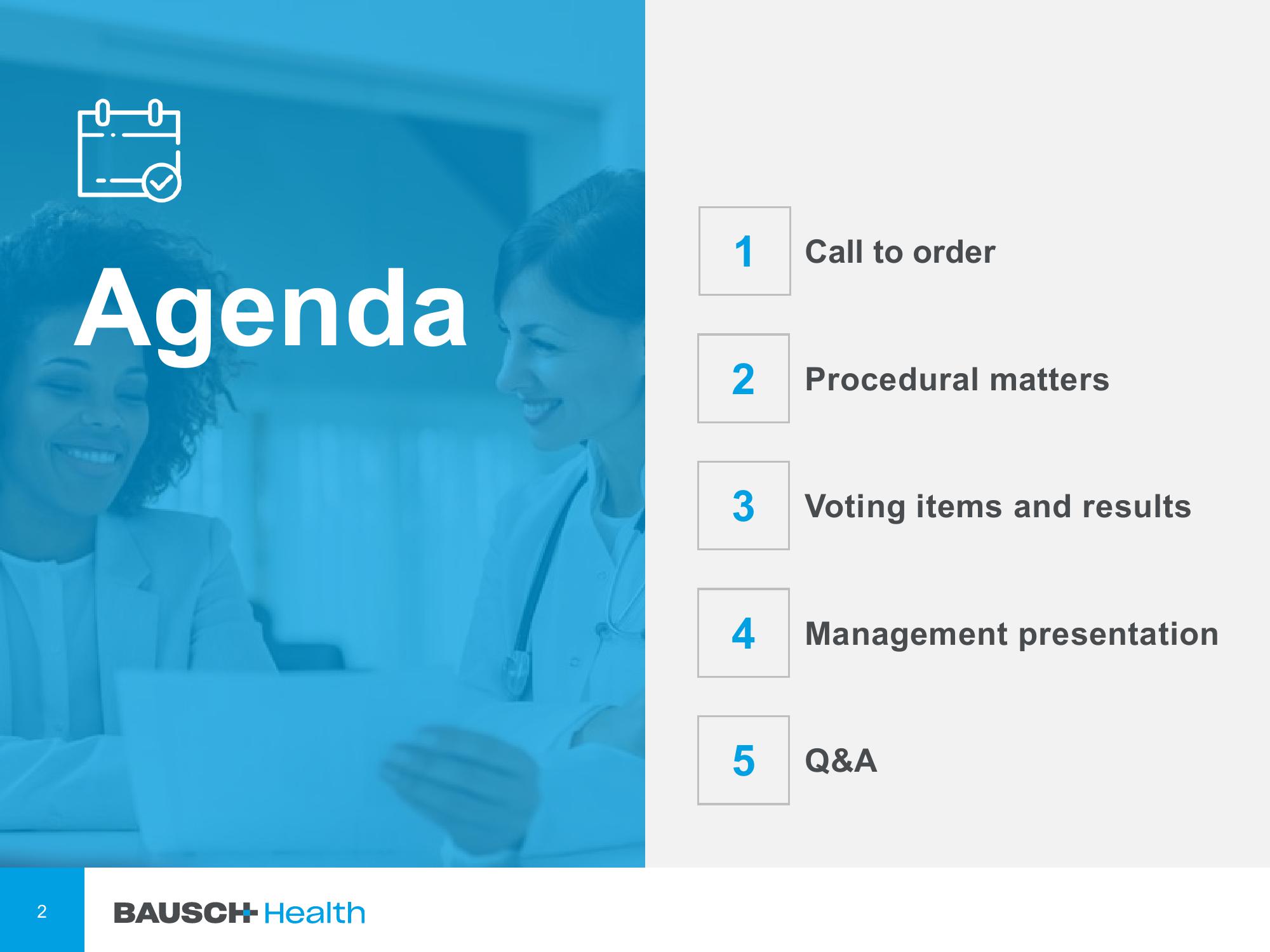 Bausch Health Companies Shareholder Engagement Presentation Deck slide image #2