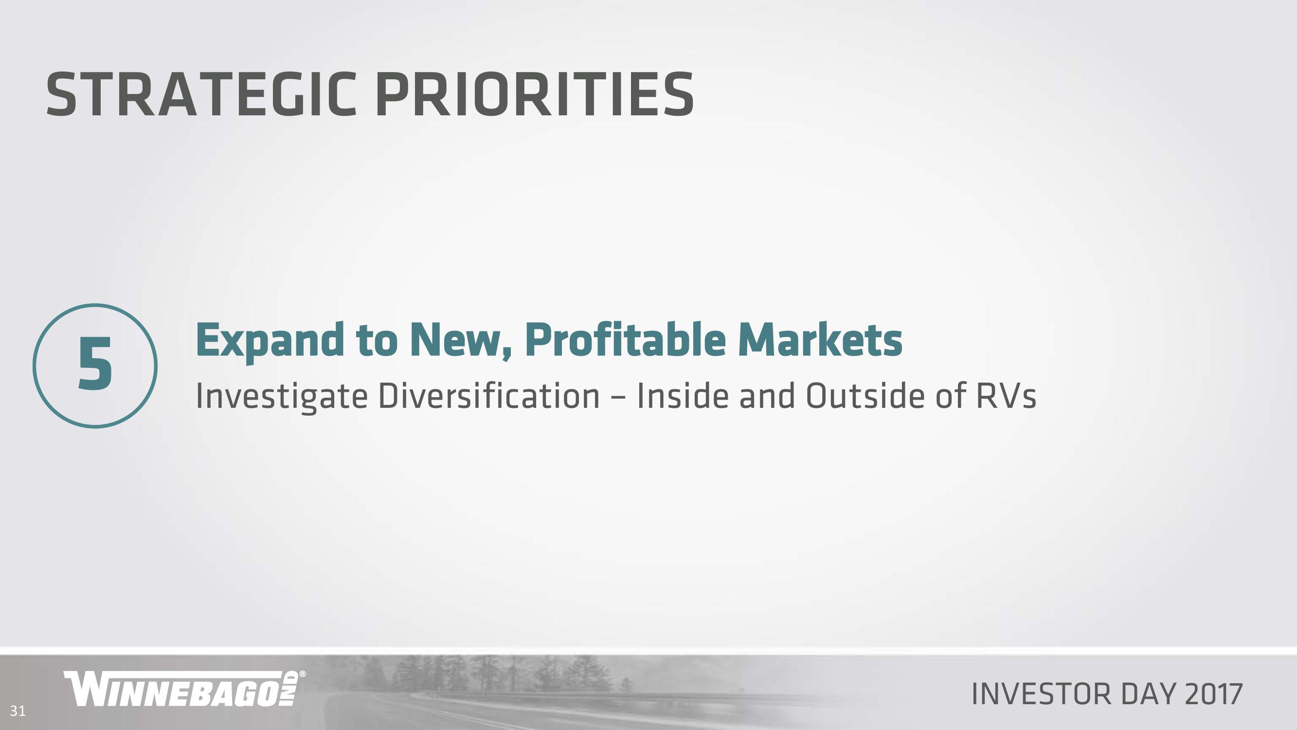 Winnebago Industries Investor Day 2017 slide image #31