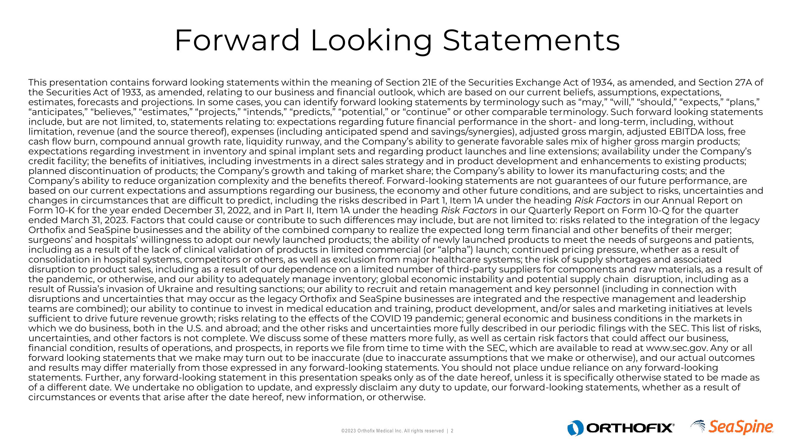 Orthofix Investor Presentation Deck slide image #2