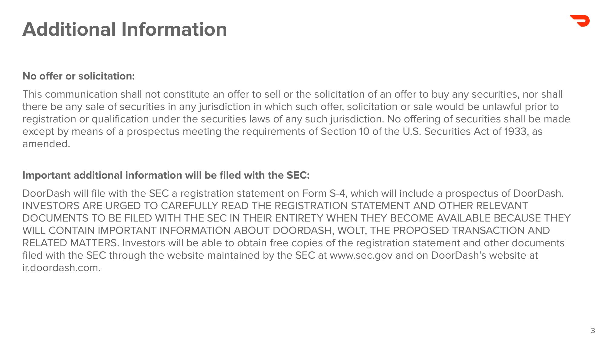 DoorDash Mergers and Acquisitions Presentation Deck slide image #3