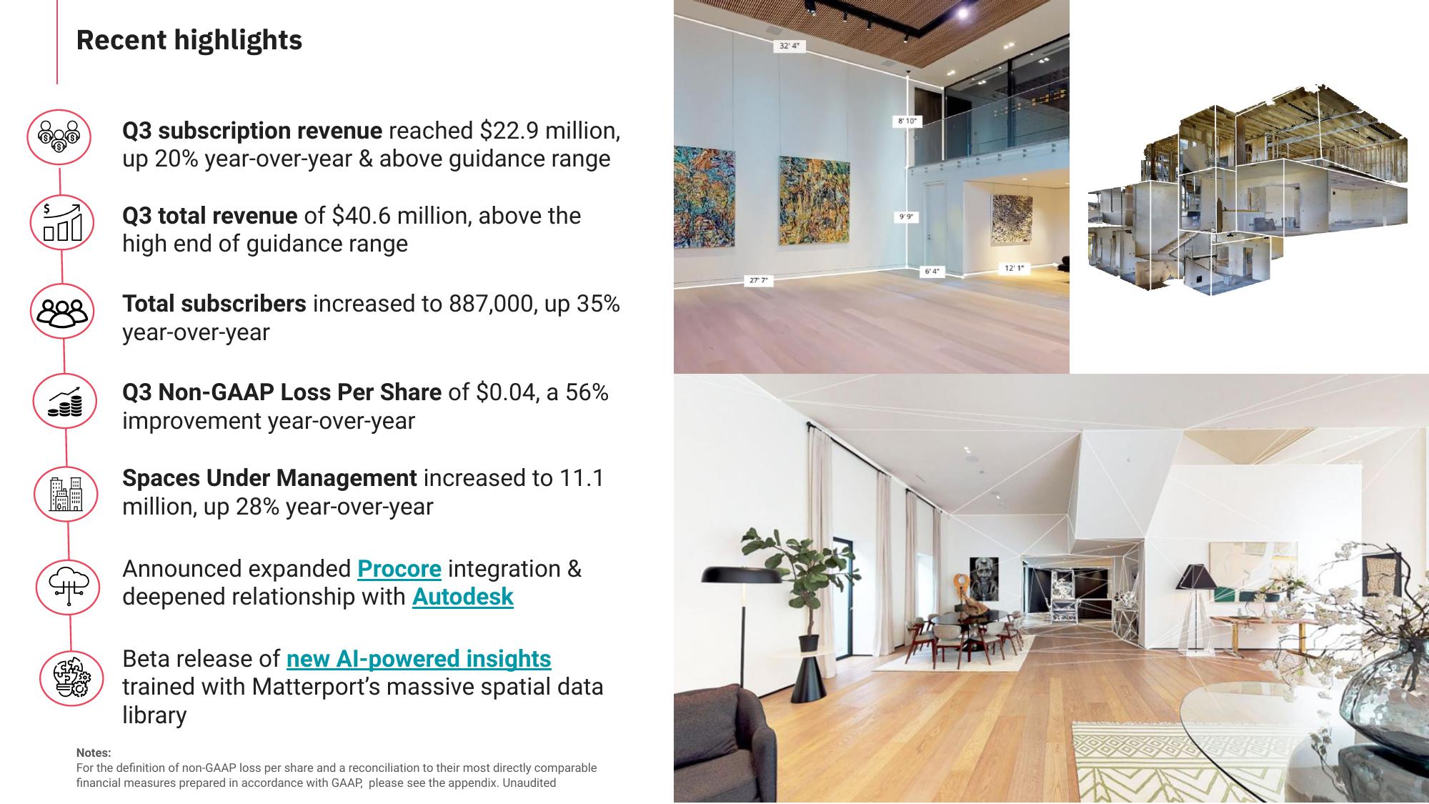 Matterport Results Presentation Deck slide image #3