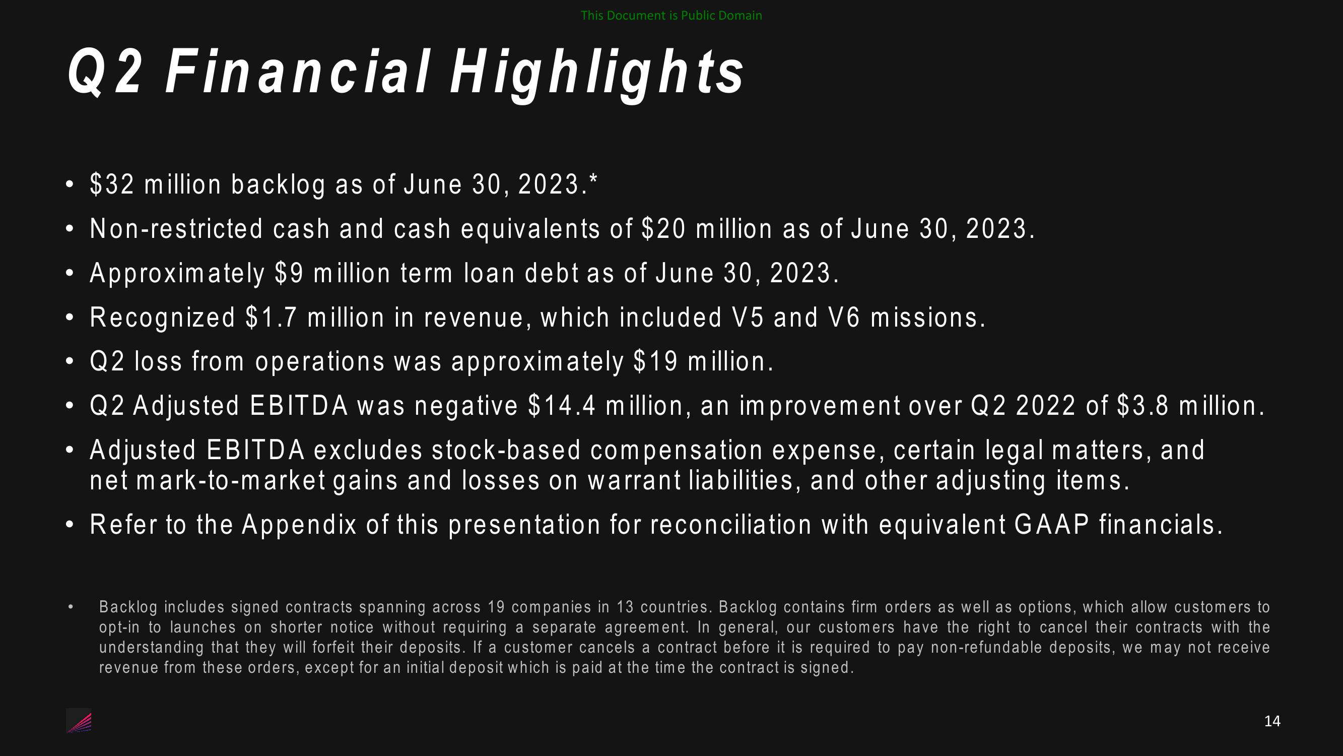 Momentus Results Presentation Deck slide image #14