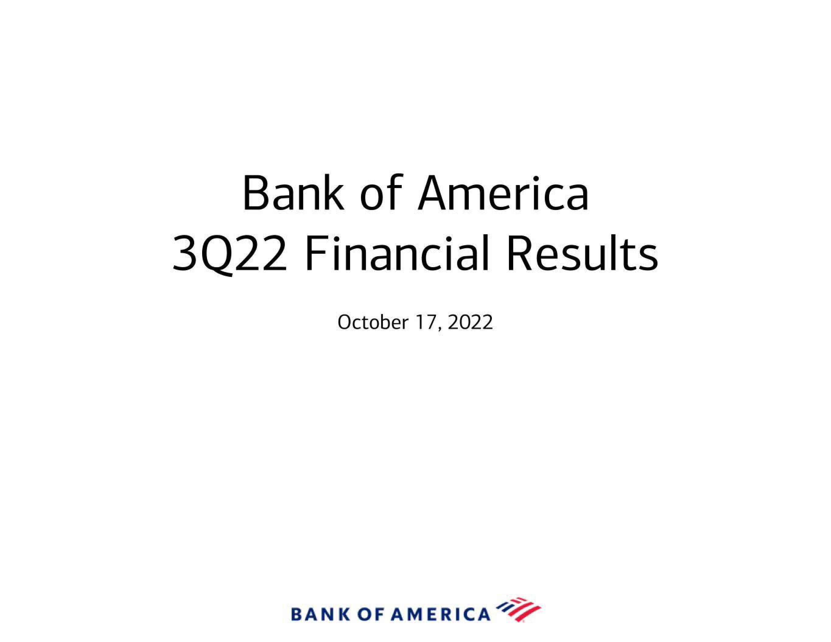 Bank of America Results Presentation Deck image