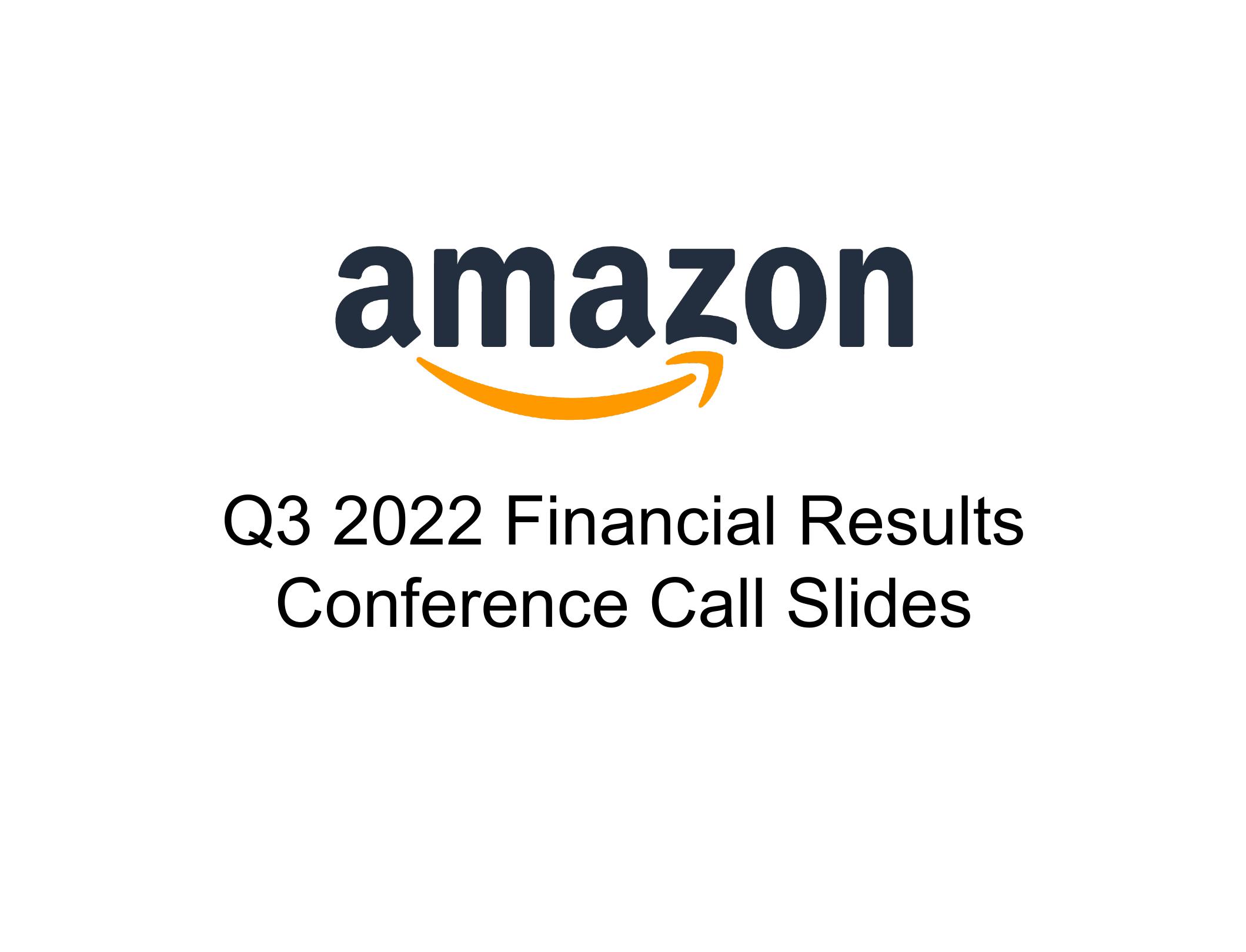 Amazon Results Presentation Deck image