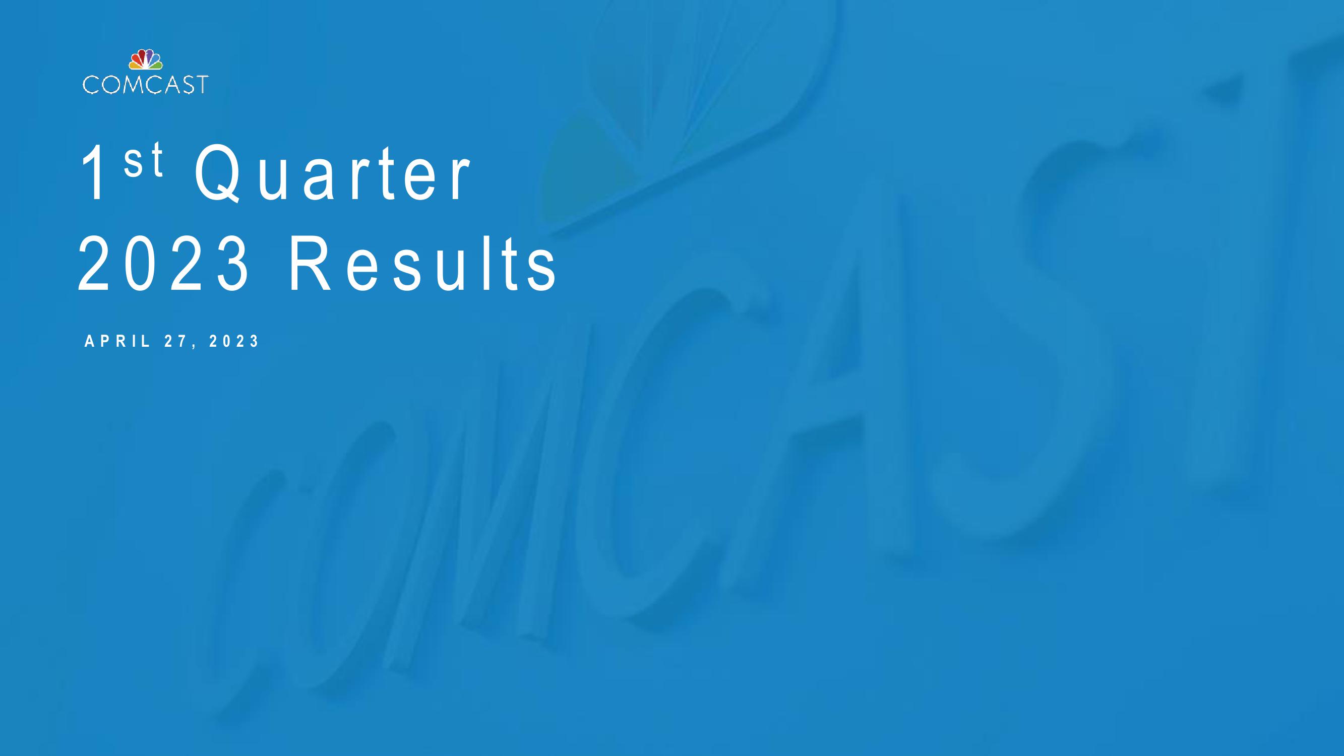 Comcast Results Presentation Deck image